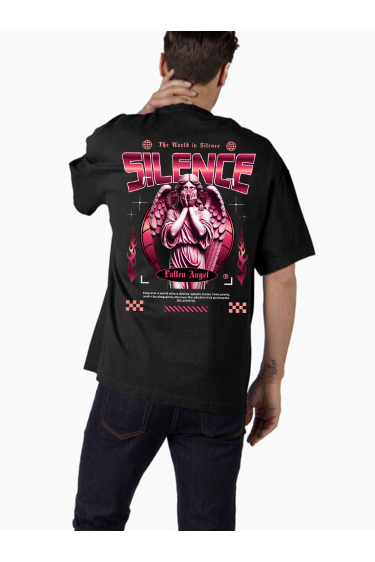 COMVİCHO Unisex streetwear37 Tasarım Baskılı Oversize T-Shirt