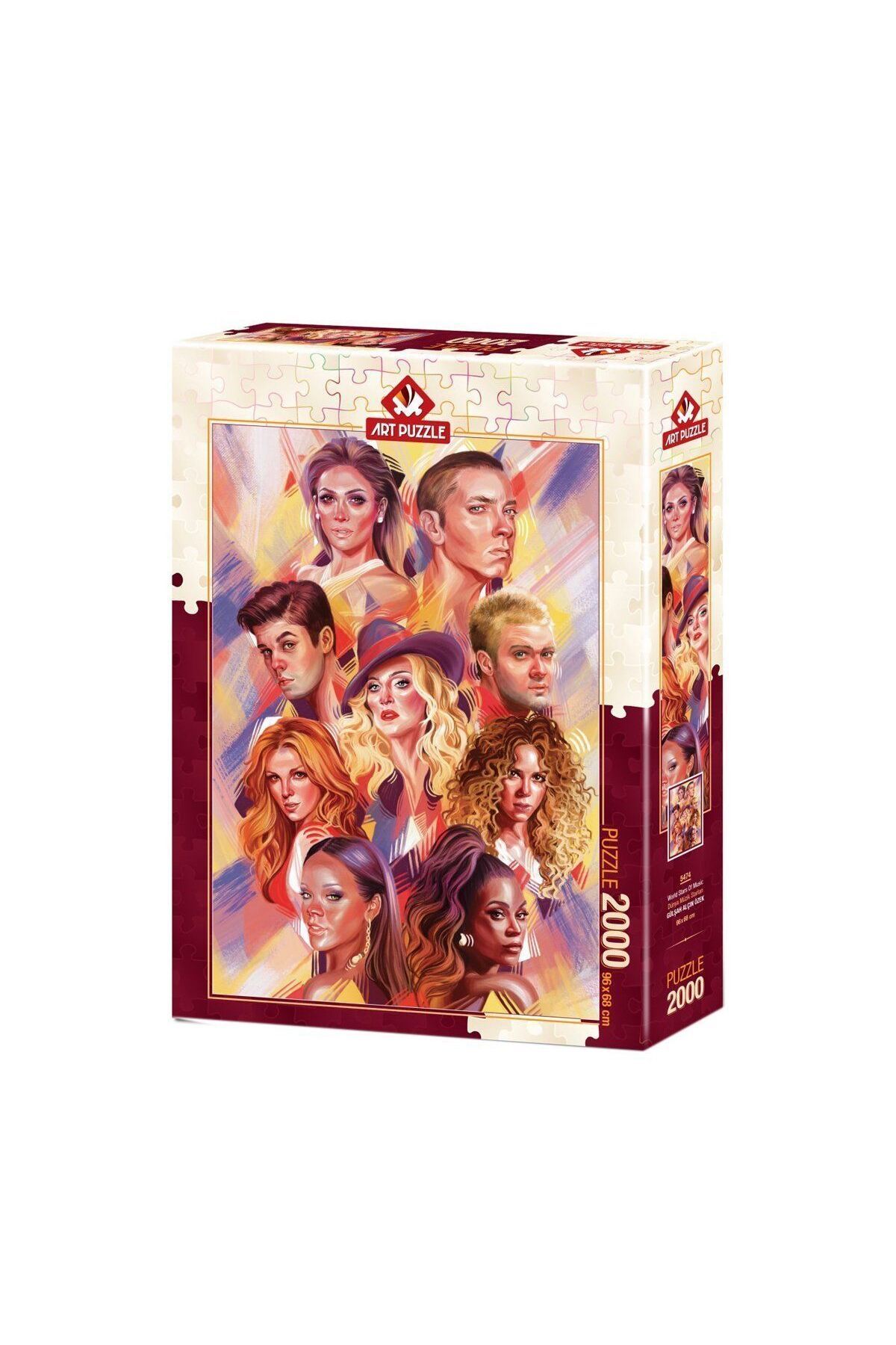merland benvecocuk 5474 Art Puzzle Dünya Müzik Starları 2000 Parça Puzzle