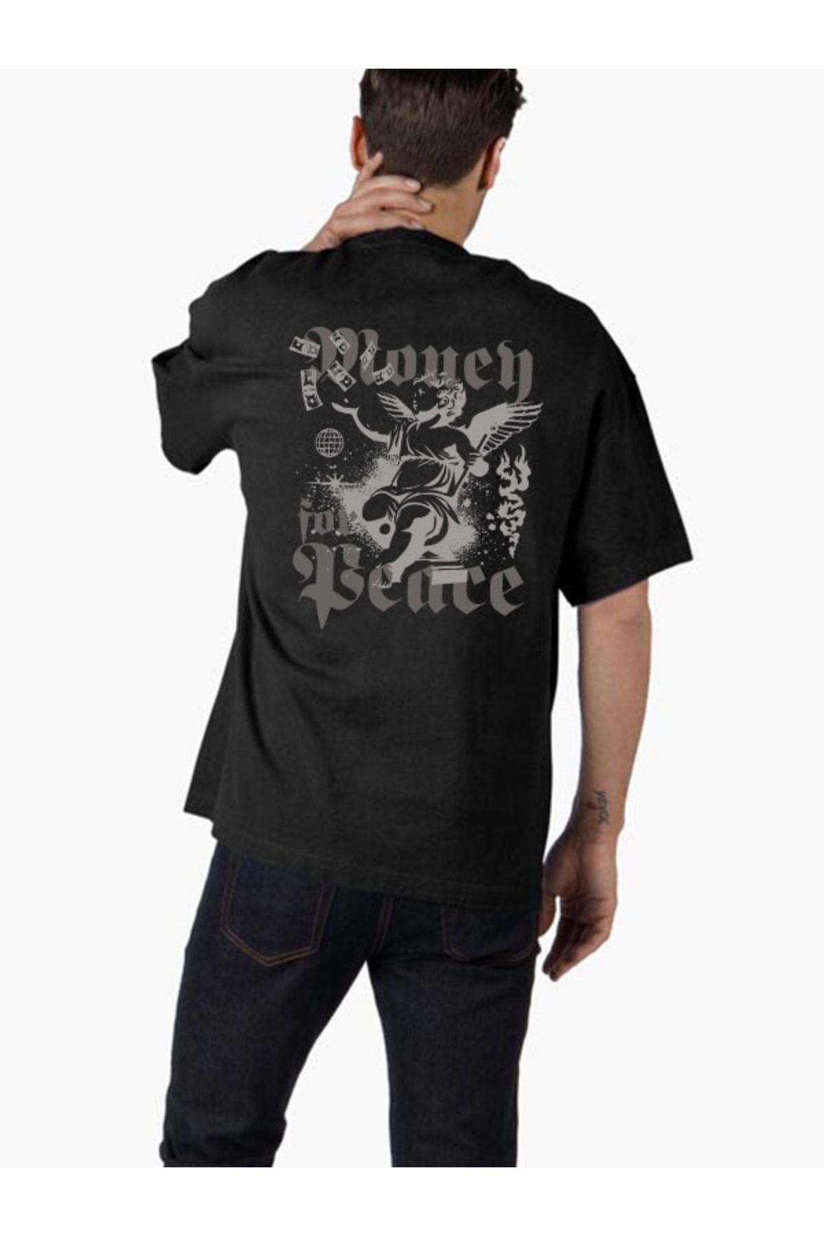 COMVİCHO Unisex streetwear103 Tasarım Baskılı Oversize T-Shirt
