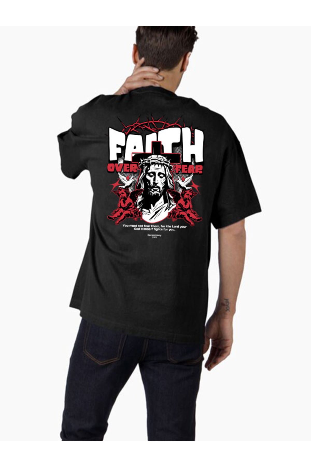 COMVİCHO Unisex streetwear58 Tasarım Baskılı Oversize T-Shirt