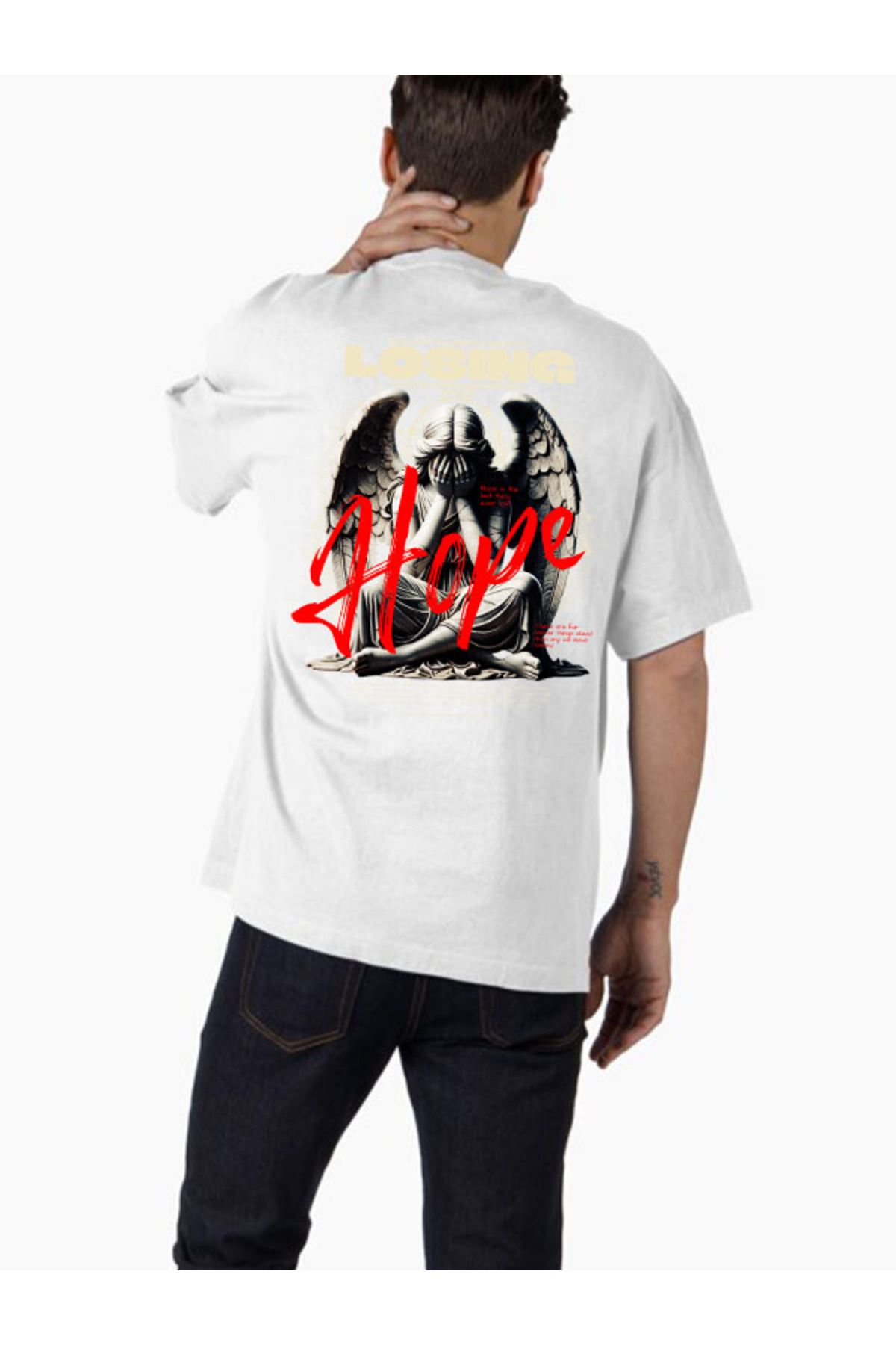 COMVİCHO Unisex streetwear146 Tasarım Baskılı Oversize T-Shirt