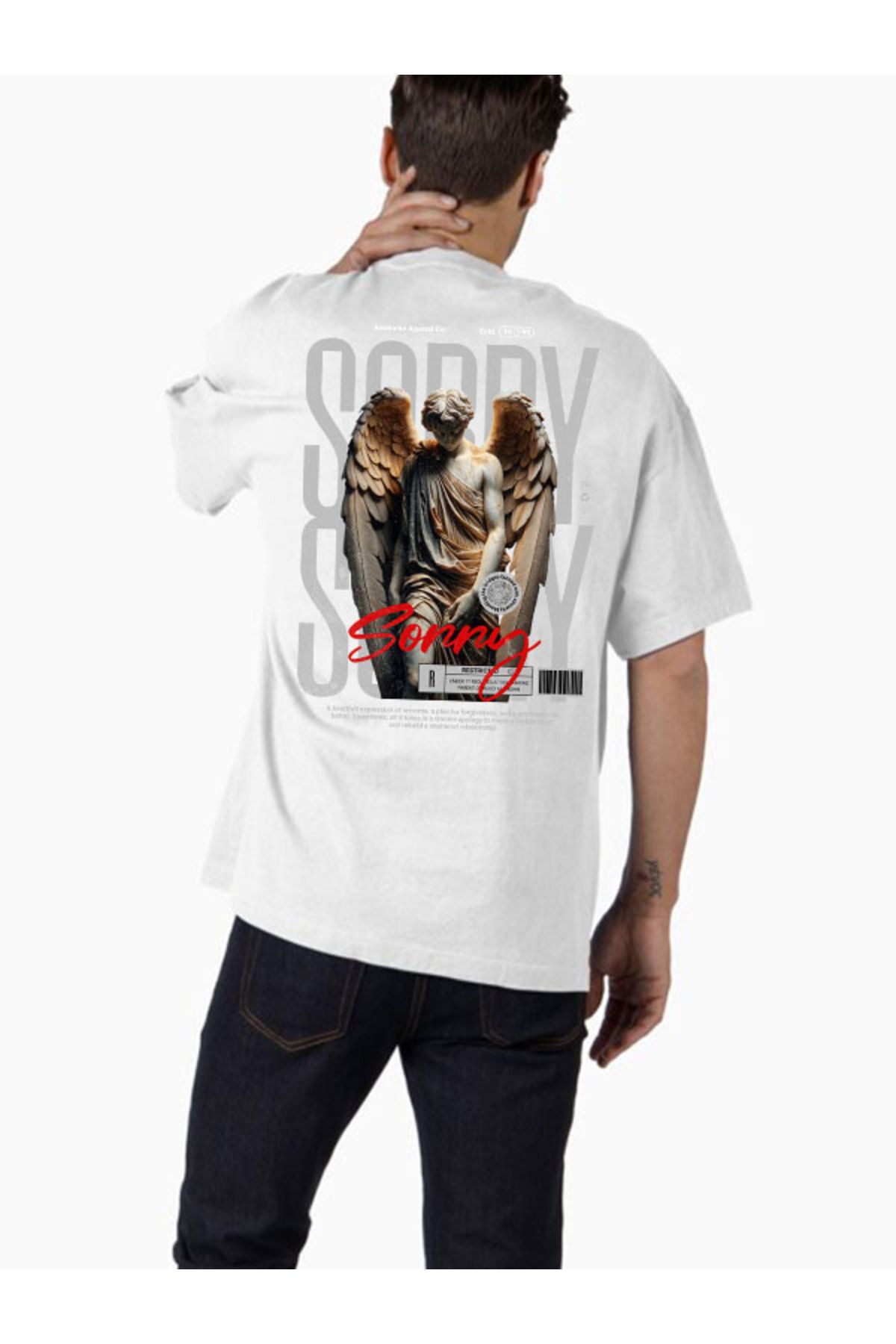 COMVİCHO Unisex streetwear121 Tasarım Baskılı Oversize T-Shirt