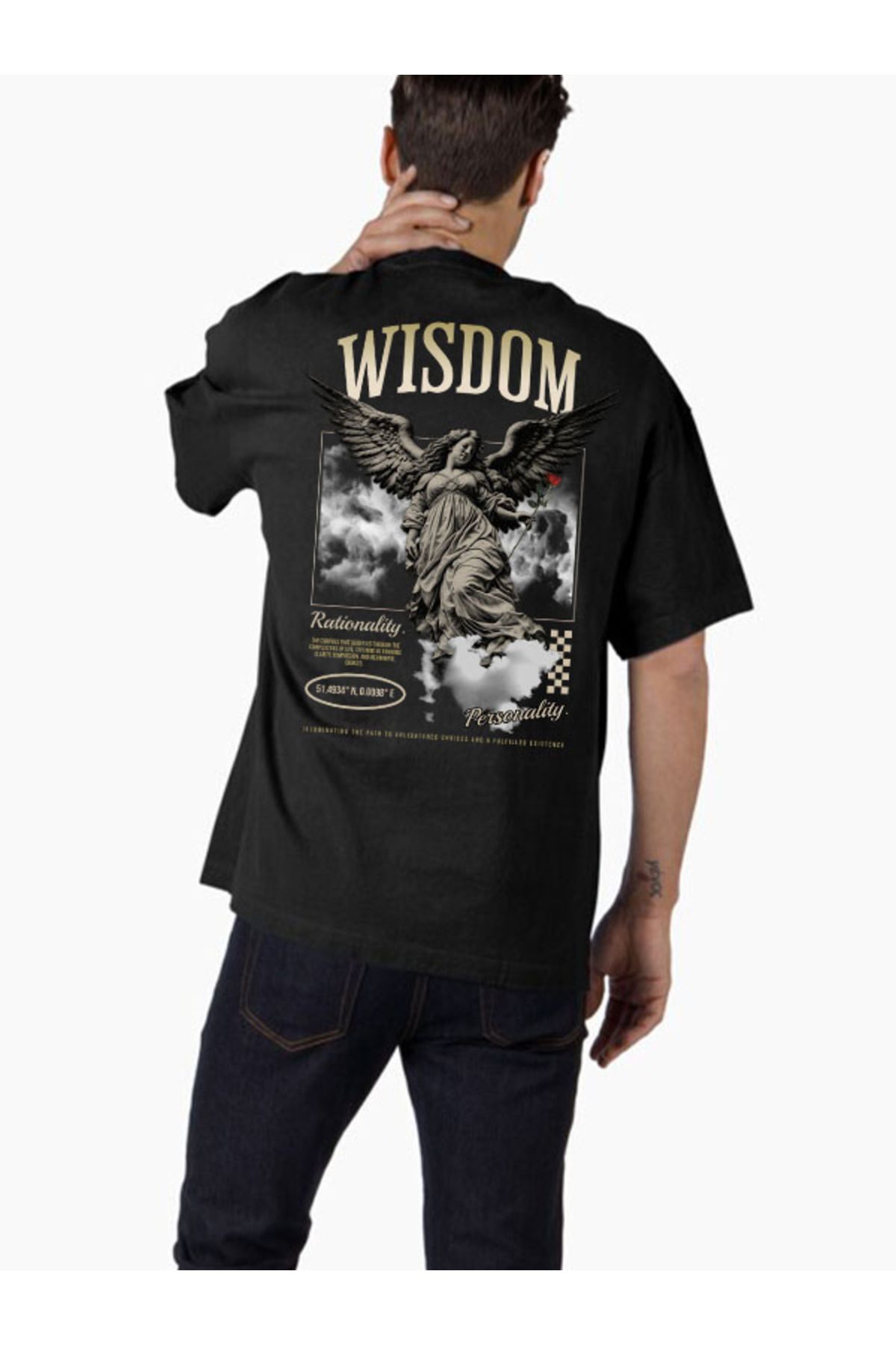 COMVİCHO Unisex streetwear42 Tasarım Baskılı Oversize T-Shirt