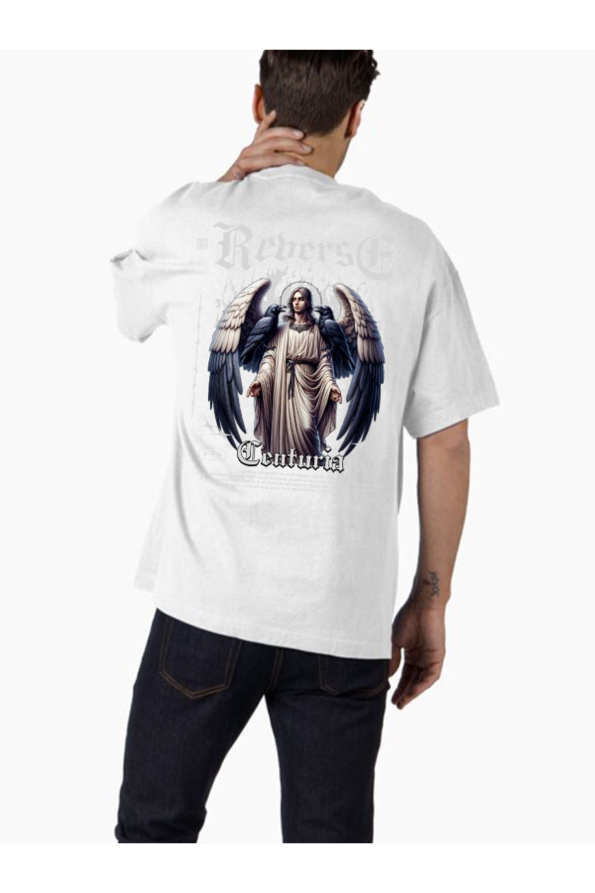 COMVİCHO Unisex streetwear1 Tasarım Baskılı Oversize T-Shirt