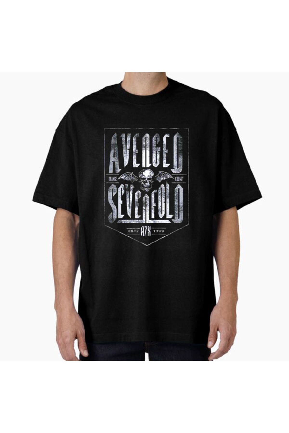 COMVİCHO Unisex avenget4 Tasarım Baskılı Oversize T-Shirt