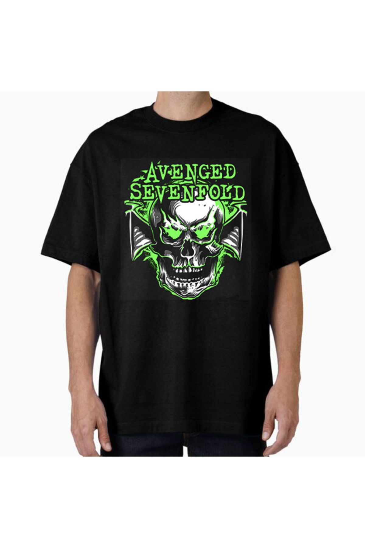 COMVİCHO Unisex avenget61 Tasarım Baskılı Oversize T-Shirt