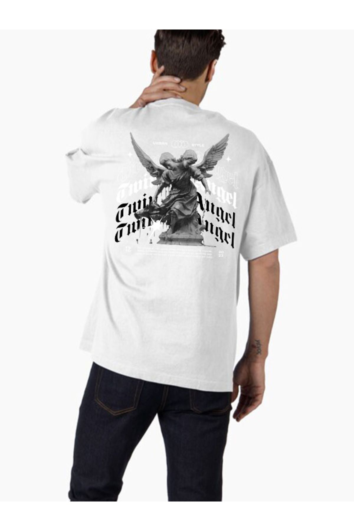 COMVİCHO Unisex streetwear39 Tasarım Baskılı Oversize T-Shirt