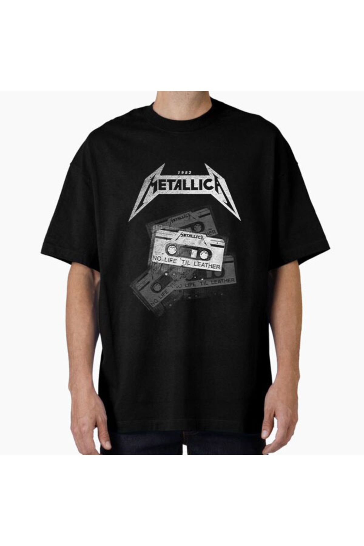 COMVİCHO Unisex metal81 Tasarım Baskılı Oversize T-Shirt