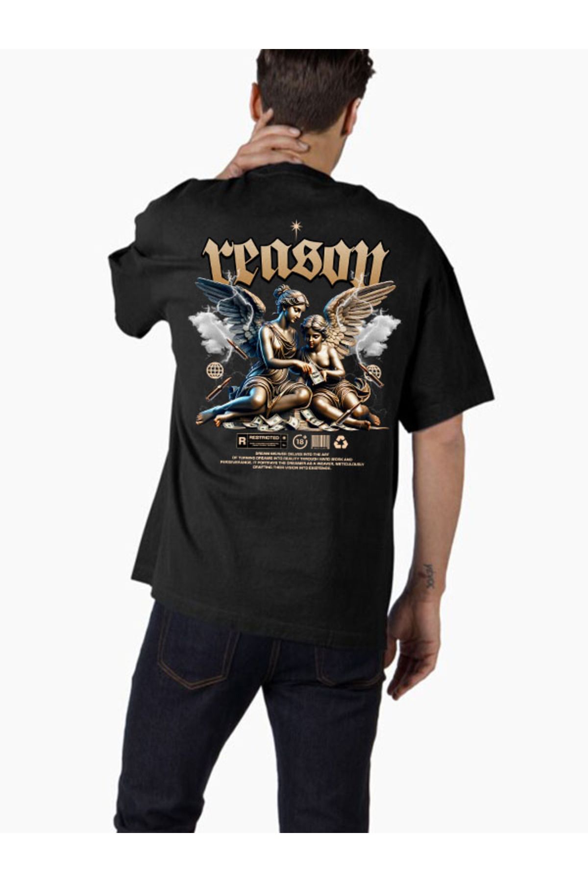 COMVİCHO Unisex streetwear109 Tasarım Baskılı Oversize T-Shirt