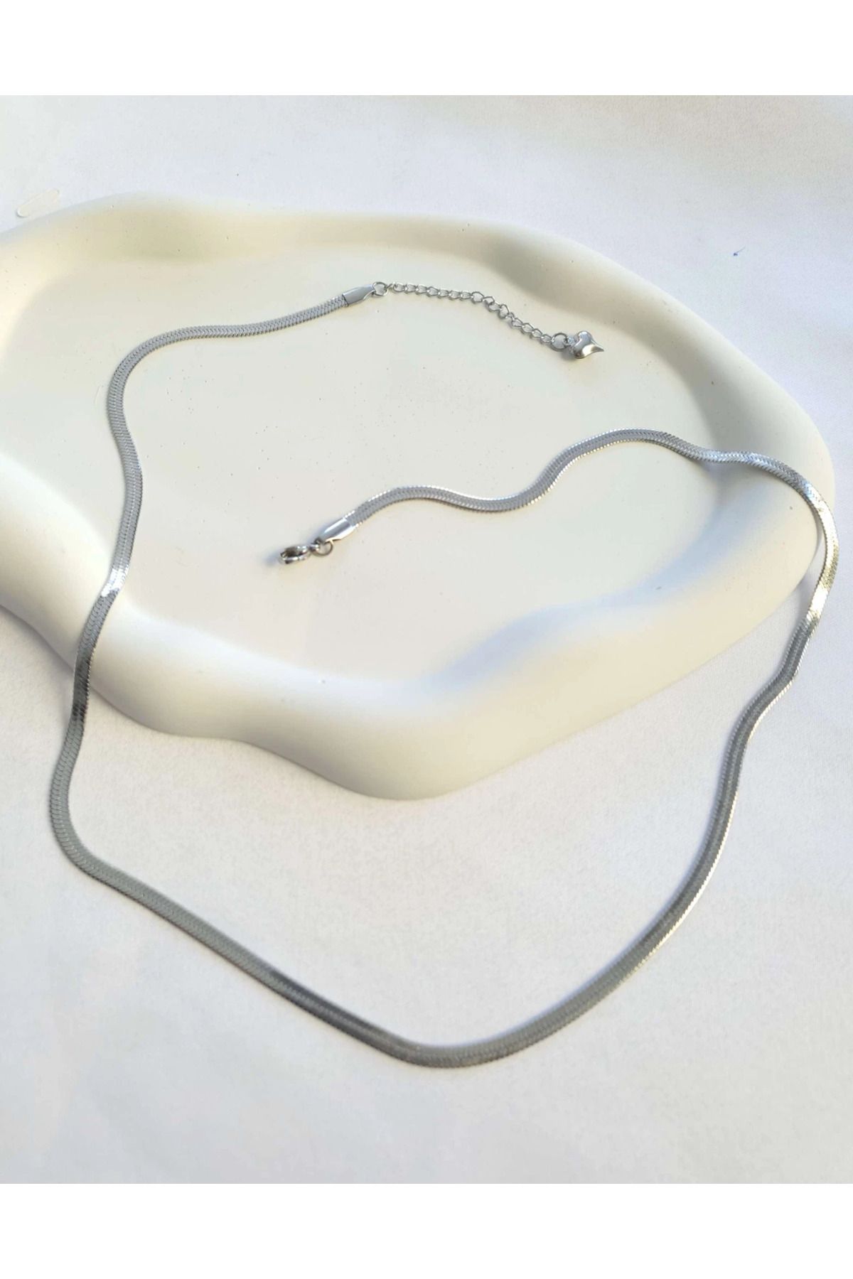 1881 STORE Çelik Silver İtalyan Zincir (60cm) Kolye