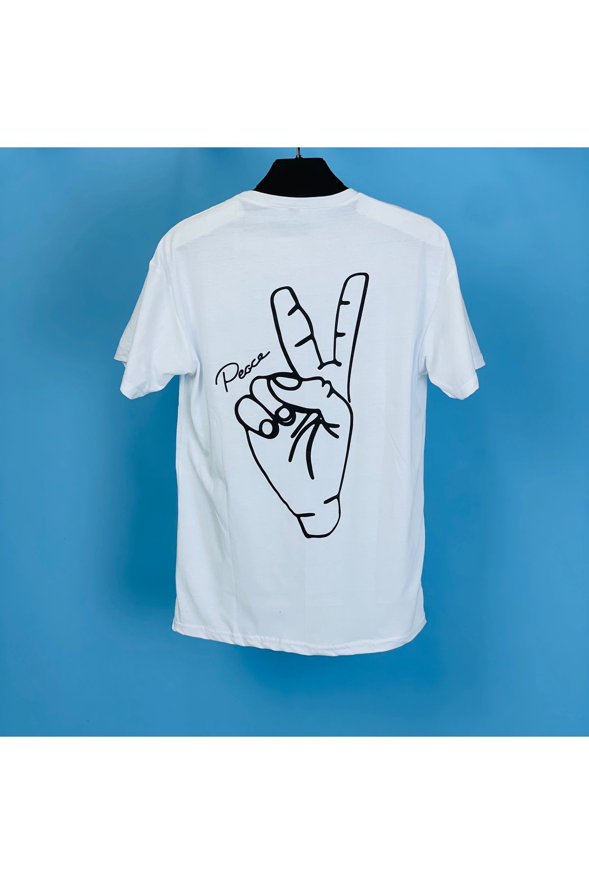eg38 Tmb Peace Oversize Tişört Beyaz