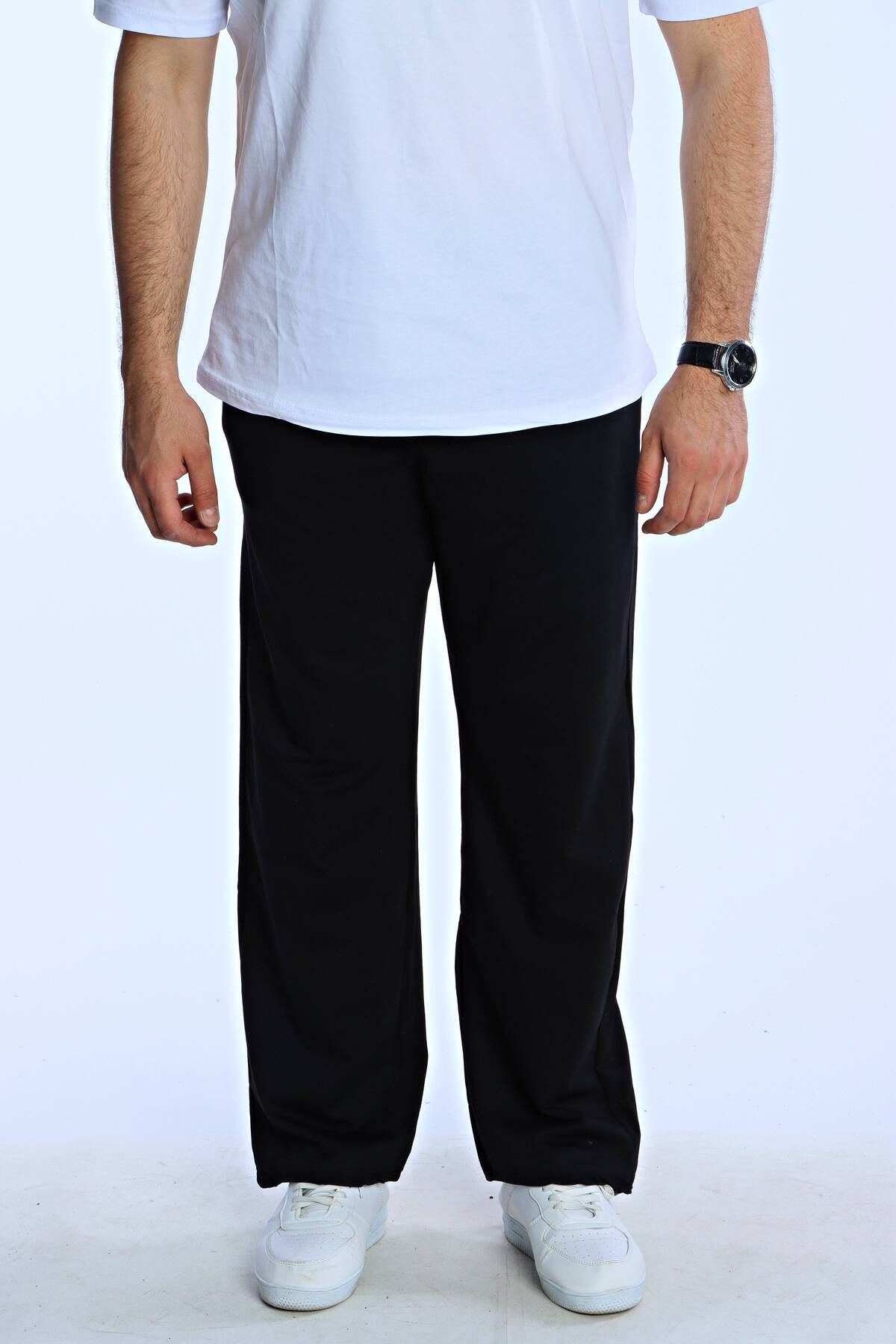 eg38 Düz Baggy Eşofman Siyah