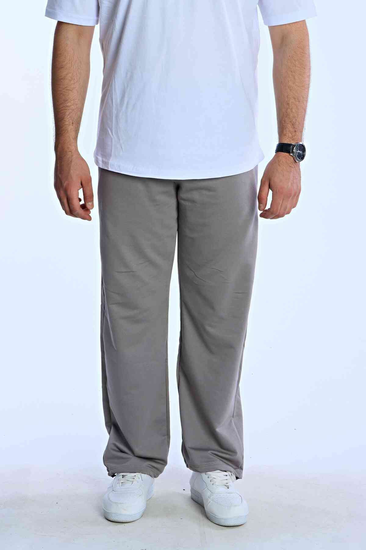 eg38 Düz Baggy Eşofman Koyu Gri