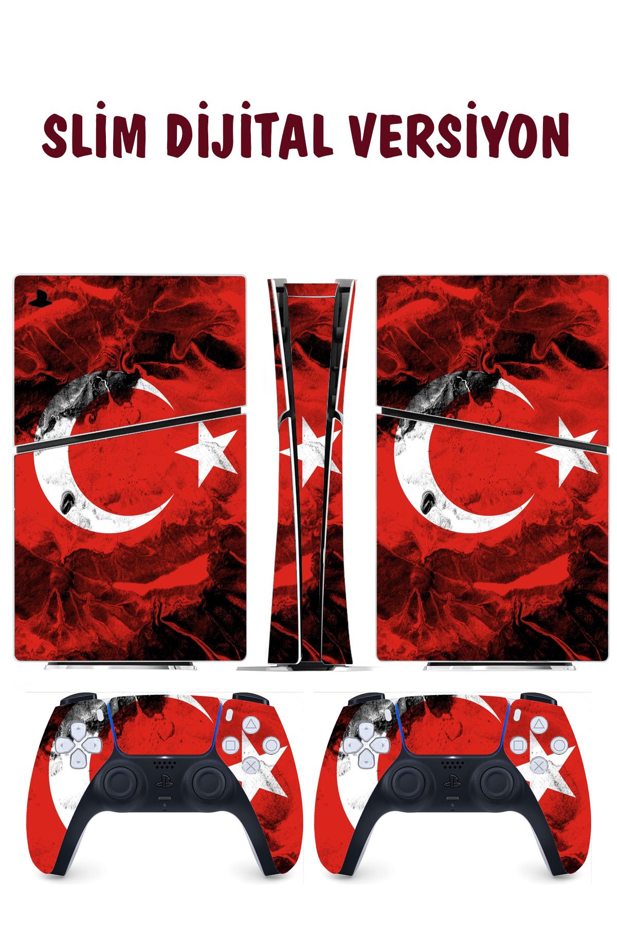 KT Decor Türk Bayrağı Playstation 5 Full Sticker Kaplama Seti