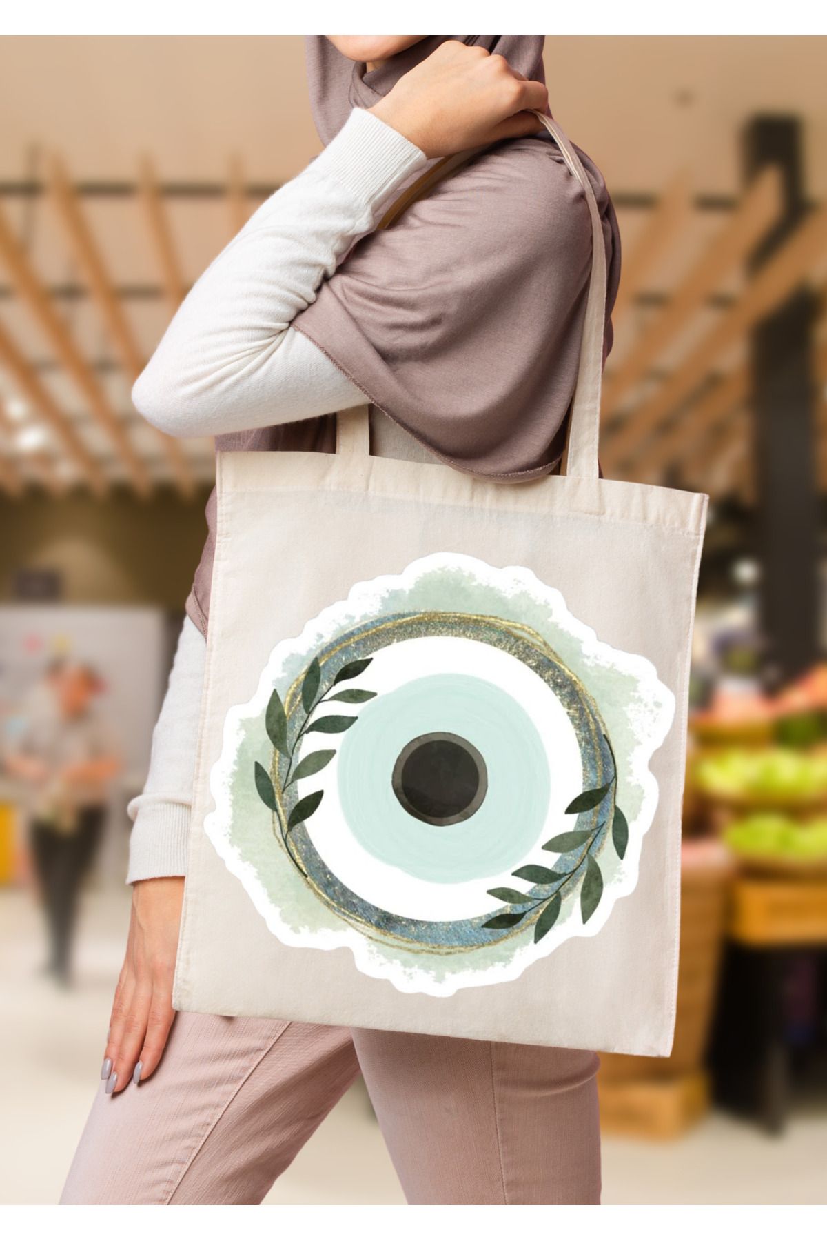 WHB 35x40 -Tote Bag, Grocery or School Bag, Reusable & Foldable .Bez Çanta, pazar Çantası, Kitap Çantası