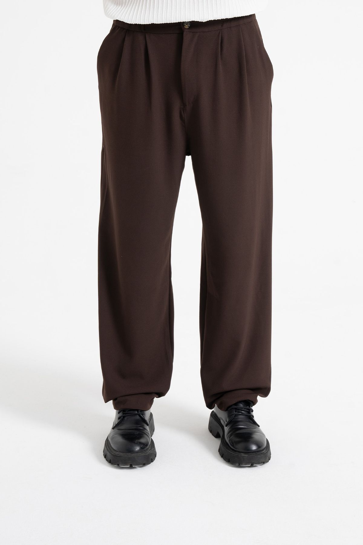 ATE WEAR Baggy Fit Pileli Kumaş Pantolon