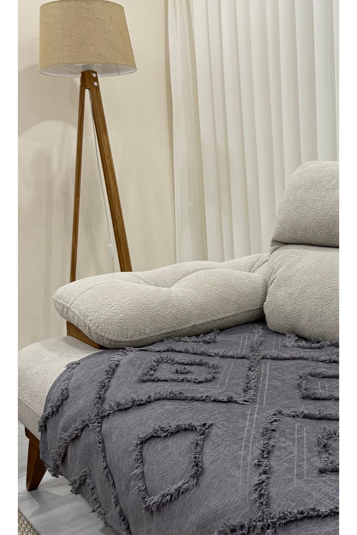 KAYALI HOME Bohem Füme Koltuk&berjer Örtüsü 80x90