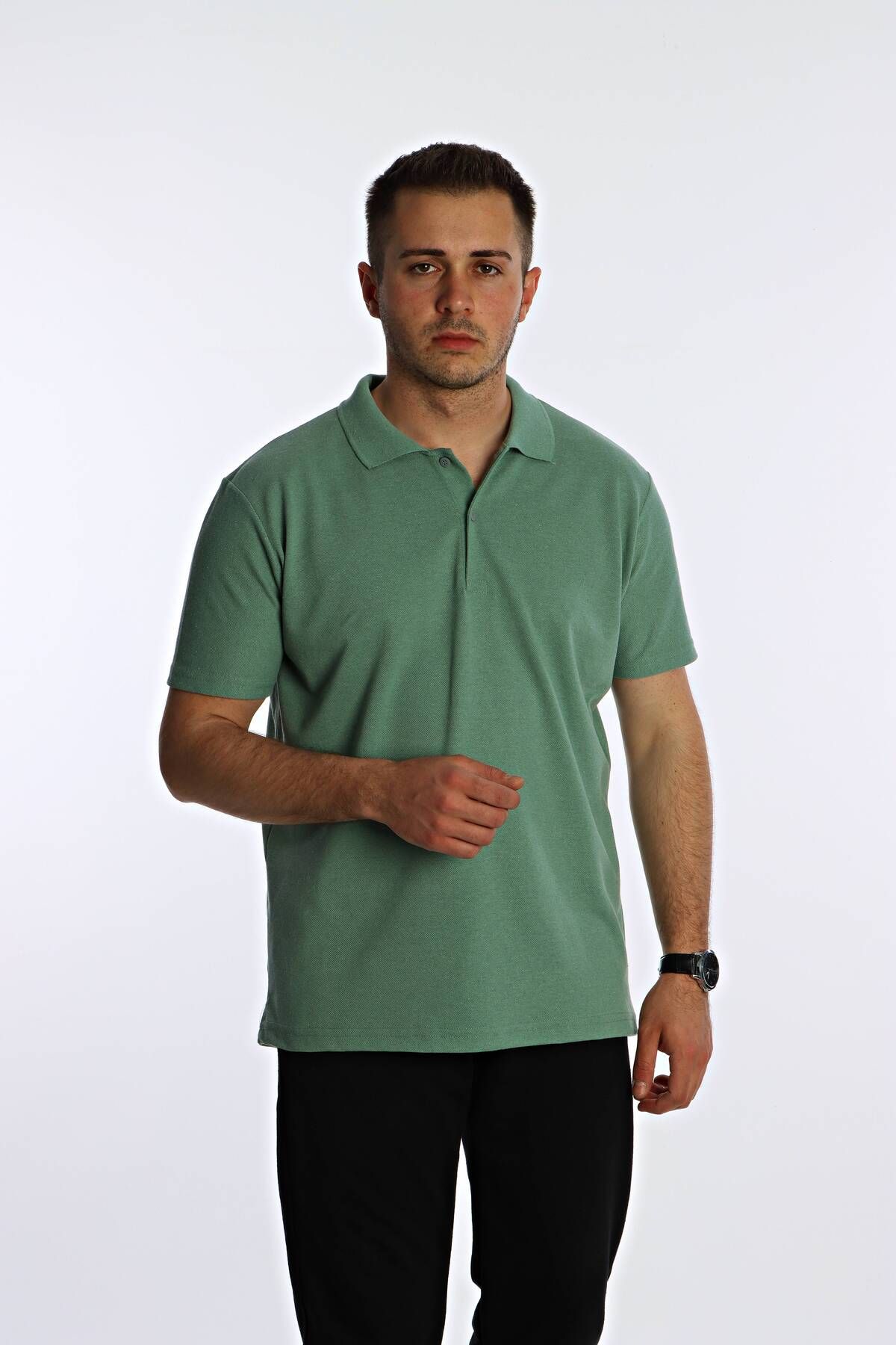 eg38 Betep Polo Yaka Tşört Mint Yeşili