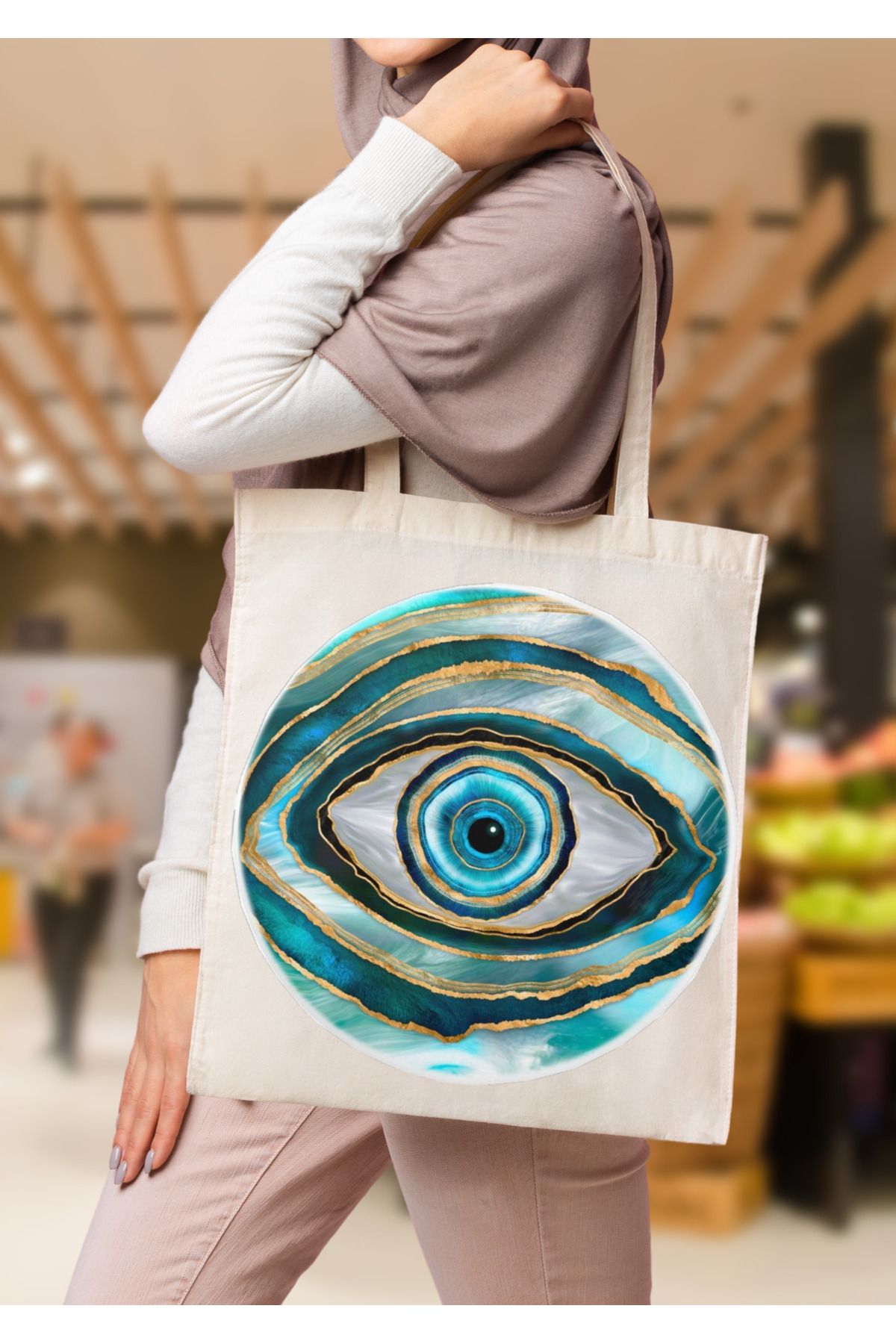 WHB 35x40 -Tote Bag, Grocery or School Bag, Reusable & Foldable .Bez Çanta, pazar Çantası, Kitap Çantası