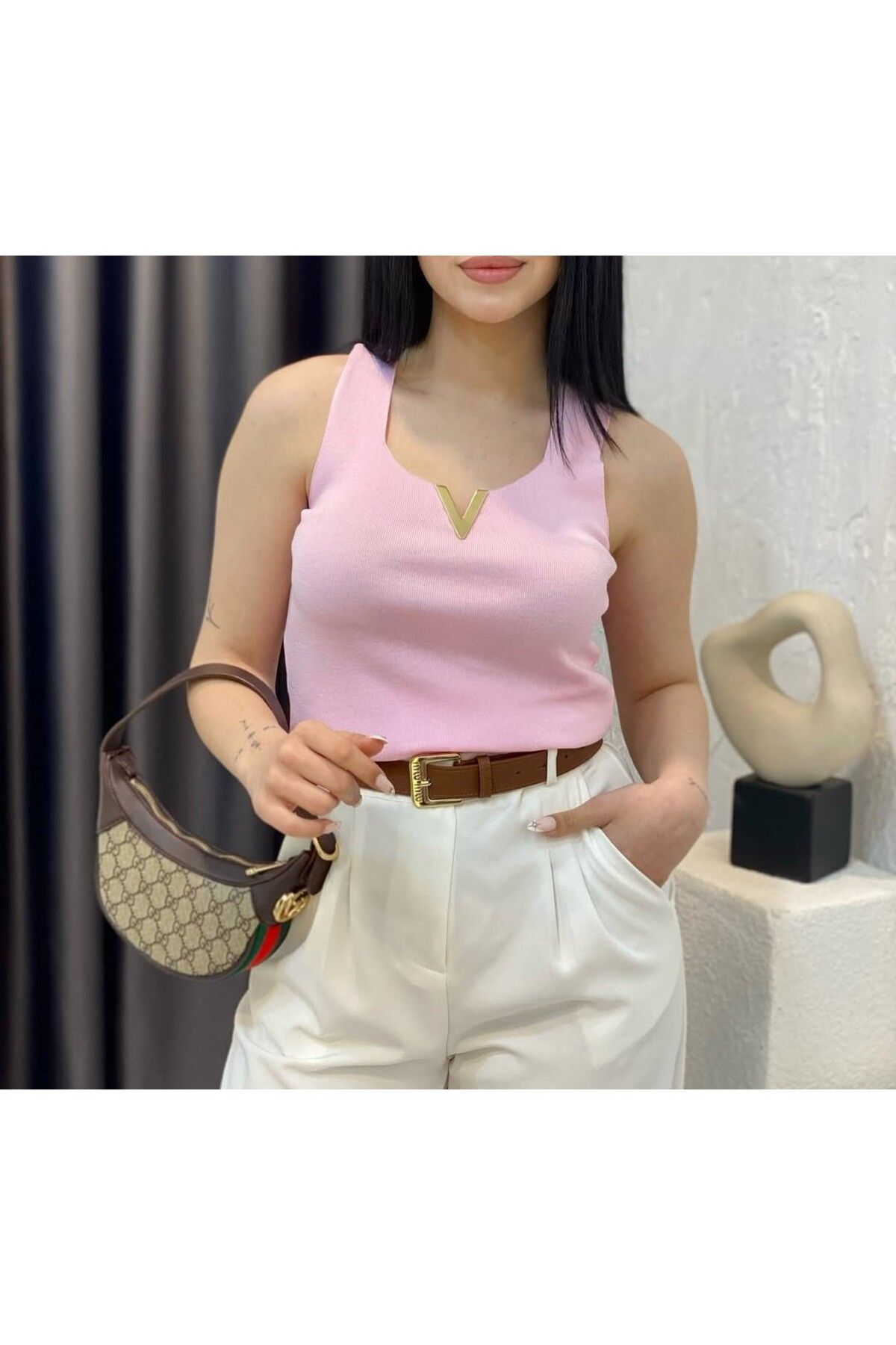 Çınar boutique V Toka Detaylı Tişört