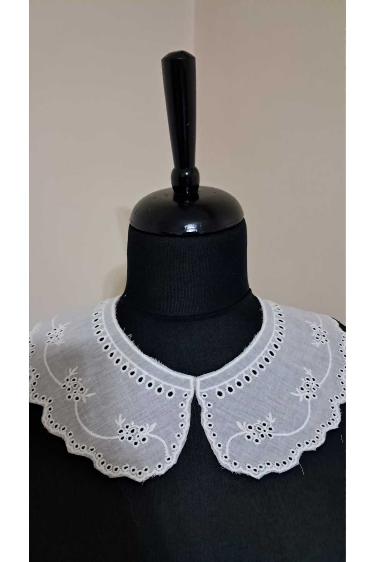 Butik PAMUK FİSTO YAKA BEYAZ 30 CM HAZIR YAKA