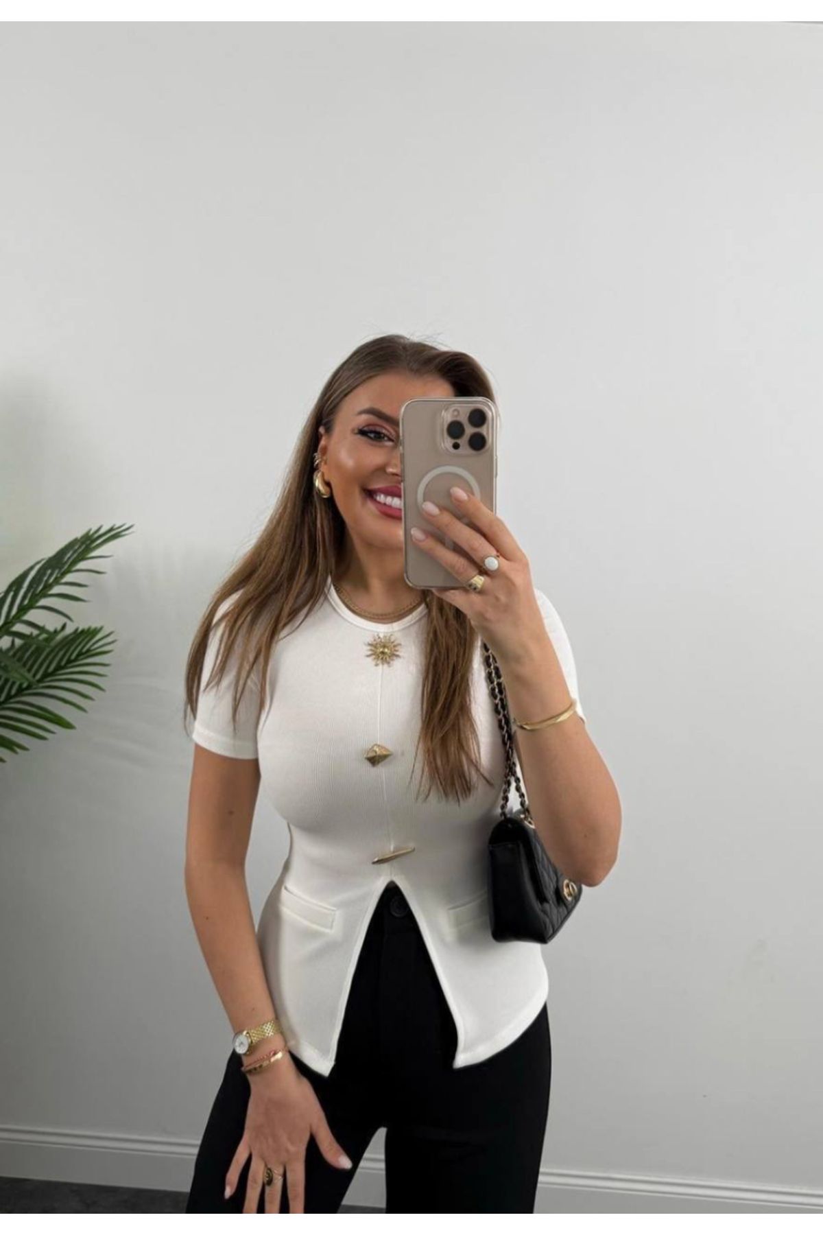 MODA NUR Güneş Aksesuarlı Bluz