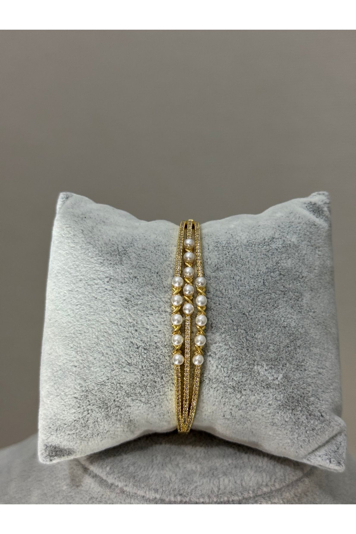 XUPING JEWELRY 18K incili taşlı gold bilezik paslanmaz kararmaz