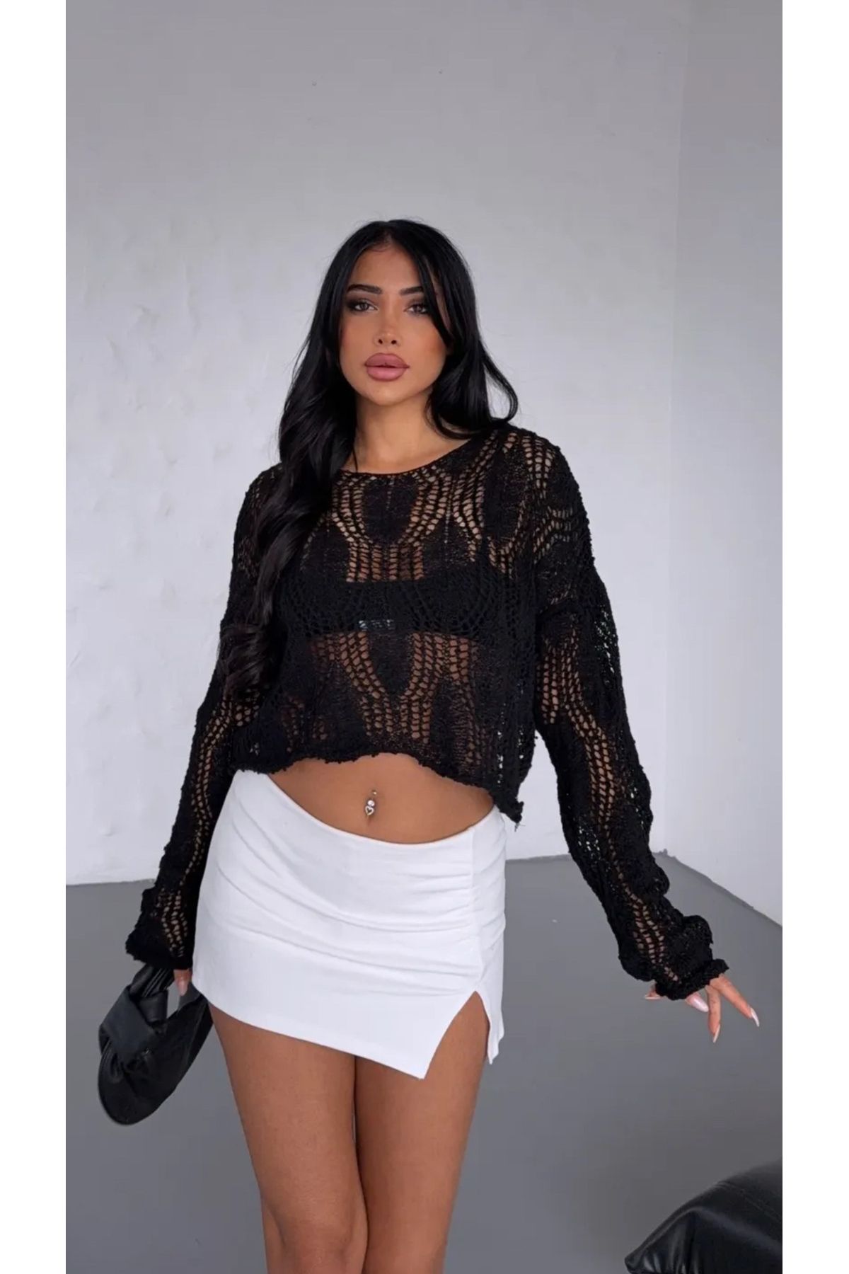 Noi Belis Kayık Yaka Geniş Kalıp/Oversize İnce Yazlık Bluz SS25BZ0020