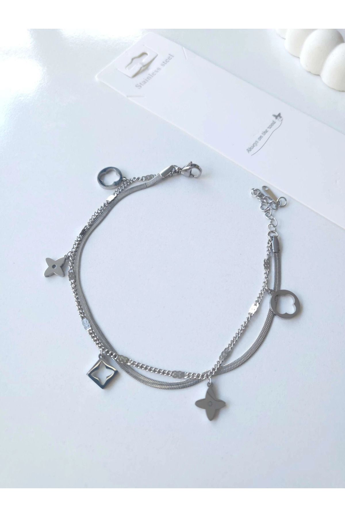 1881 STORE Çelik Silver 2'li Halhal