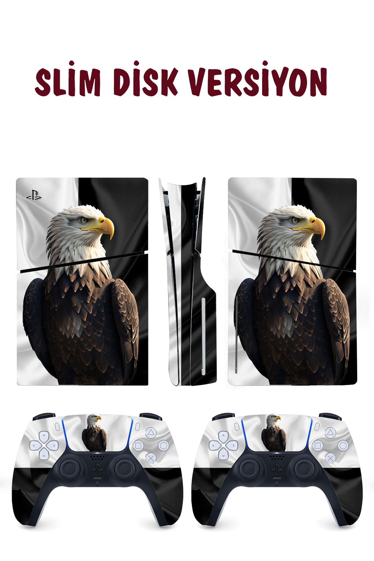 KT Decor Kara kartal Playstation 5 Full Sticker Kaplama Seti