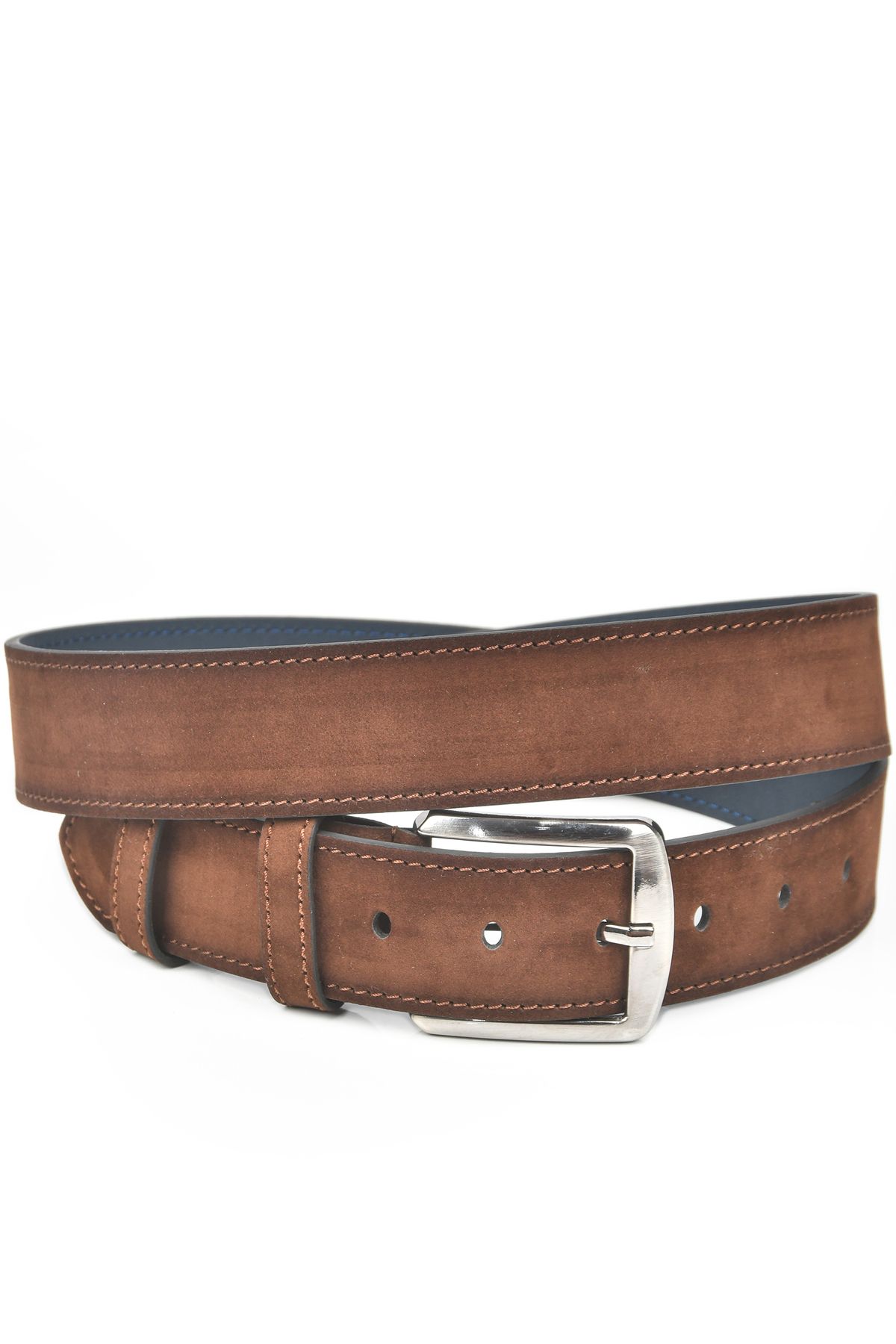 DeepSEA Erkek Kahve 4 cm Eninde Süet Kemer Suni Süet Spor Kemer 2402643