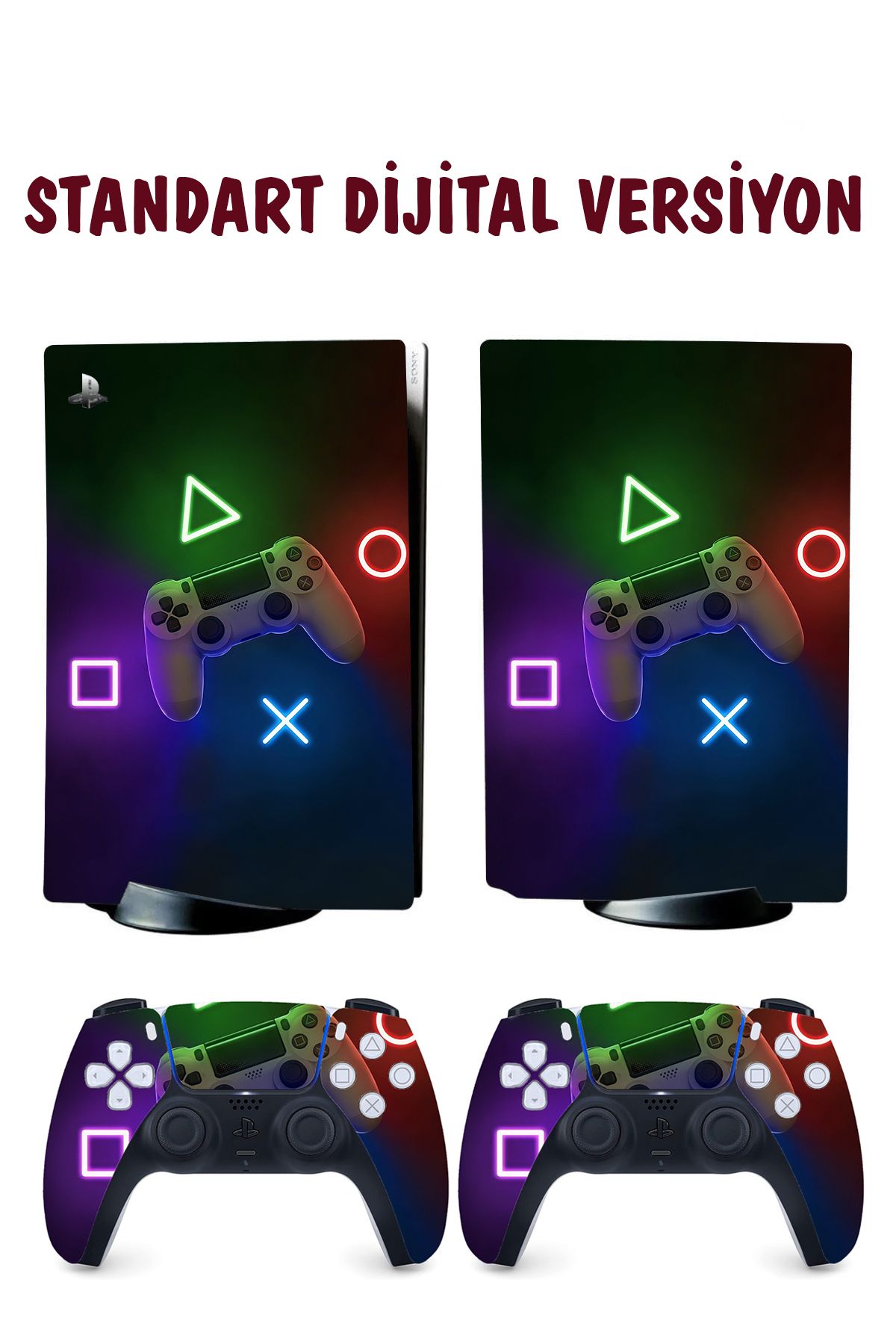 KT Decor Gamer Playstation 5 Full Sticker Kaplama Seti