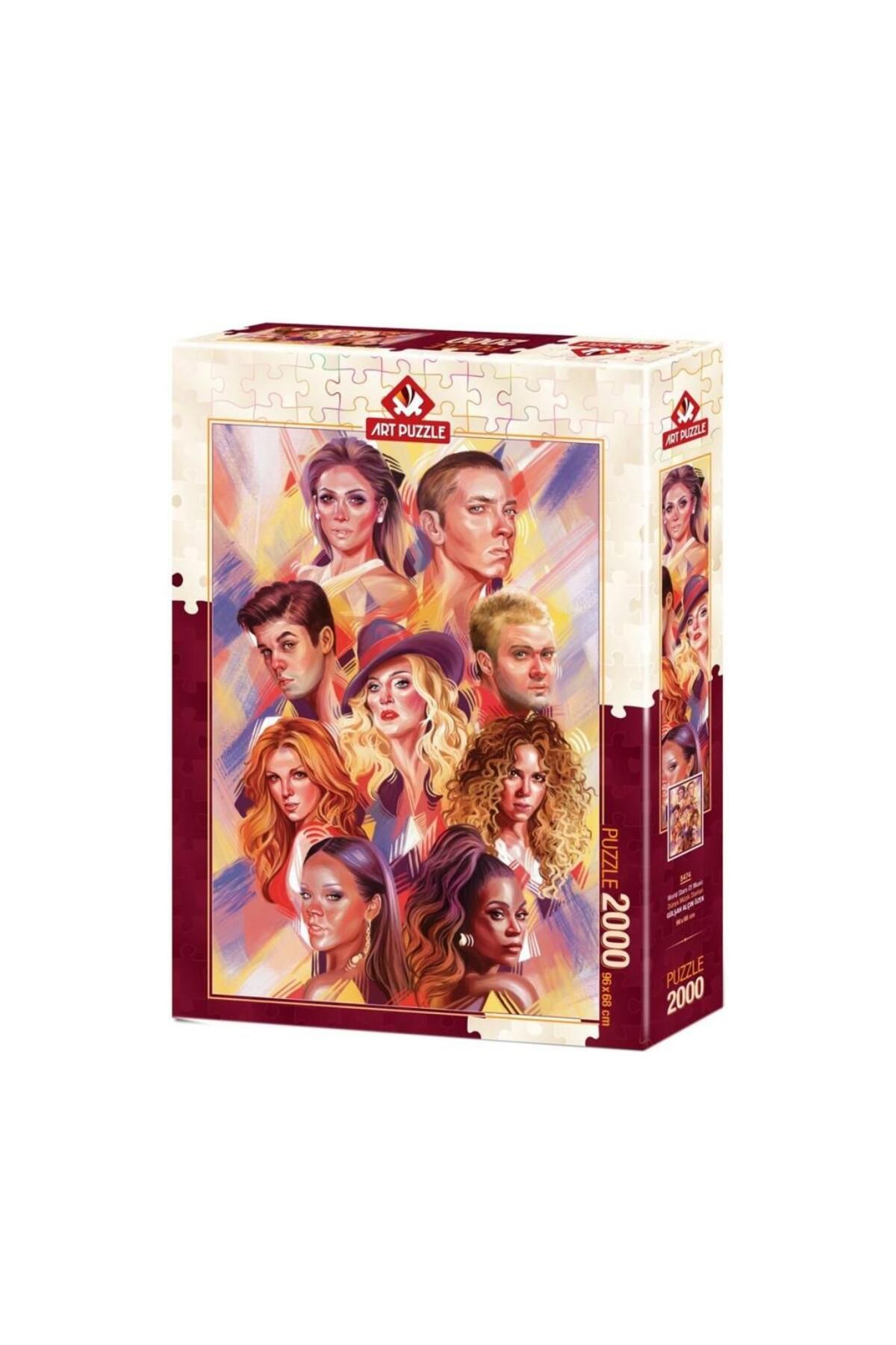 Shop58 5474 Art Puzzle Dünya Müzik Starları 2000 Parça Puzzle