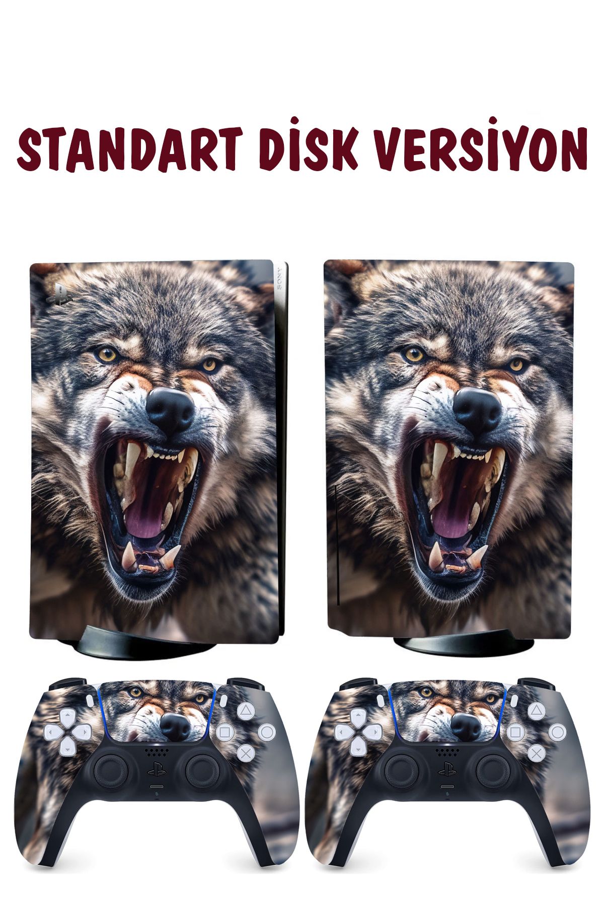 KT Decor Vahşi Kurt Playstation 5 Full Sticker Kaplama Seti