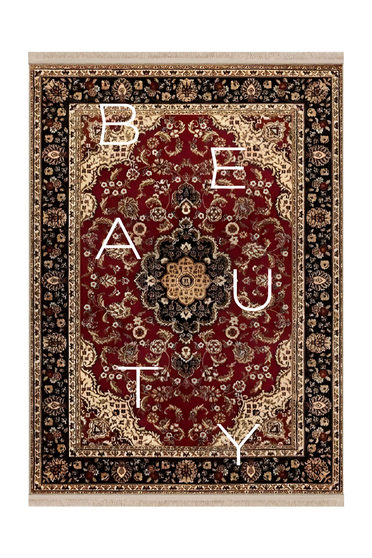 Rugs Modern Halı Nilla Koleksiyonu Antik Desenli Beauty Yazı Detaylı Dokuma Taban Dekoratif Halı nilla14