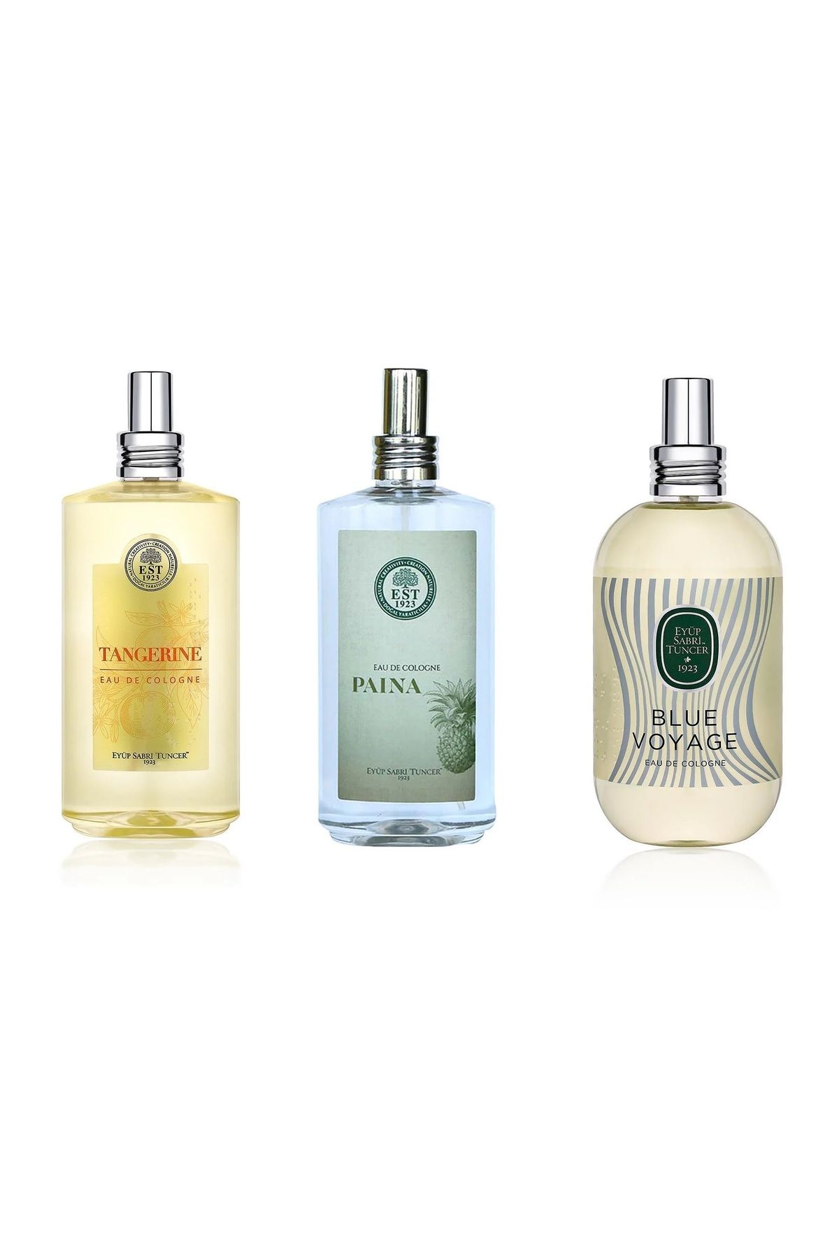 Eyüp Sabri Tuncer EYÜP SABRİ TUNCER EAU DE COLOGNE SETİ, TANGERİNE, PAİNA VE BLUE VOYAGE