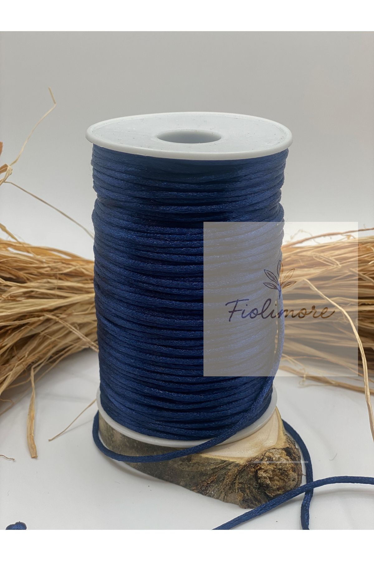 Fiolimore Floş İp Lacivert Renk (Sıçan Kuyruğu) 2 mm 10 metre Takı Bileklik İpi