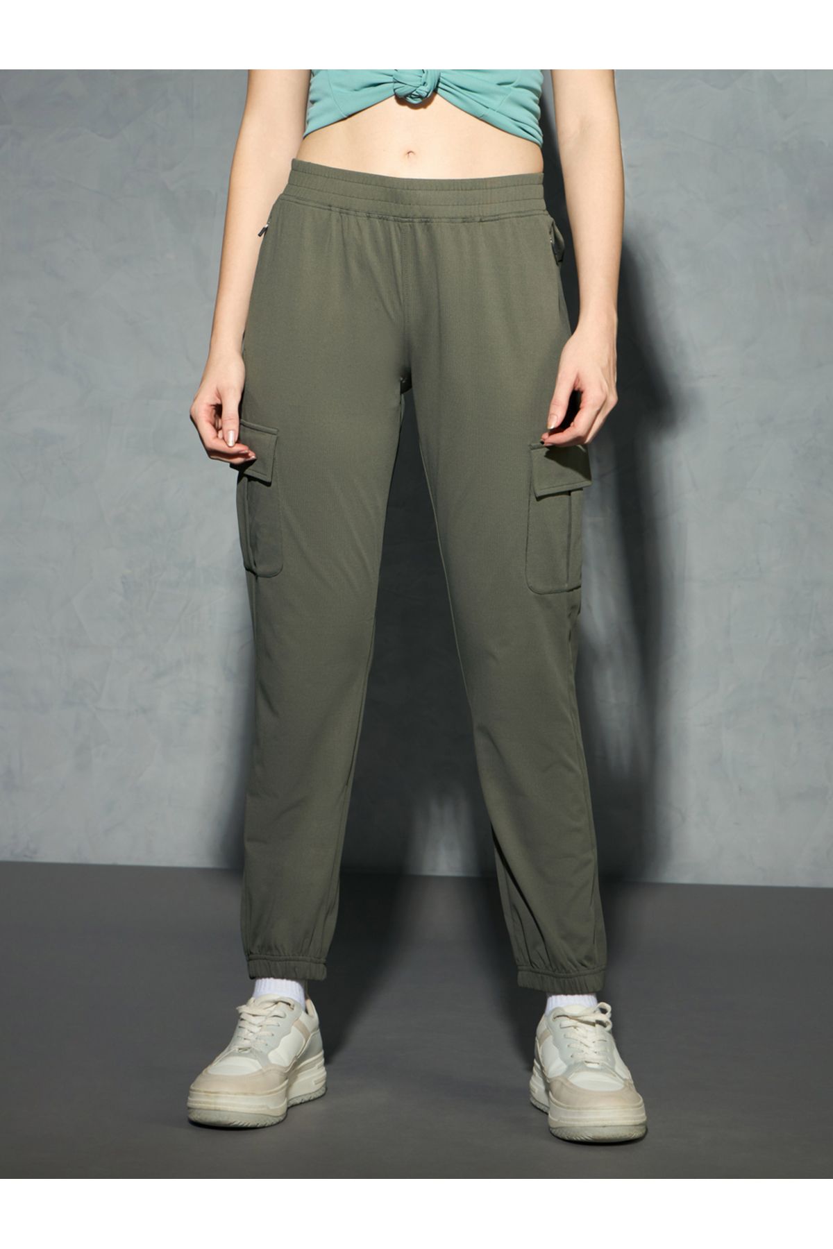 Technosport By Styli-Logo Print 4-Way Stretch Joggers 5