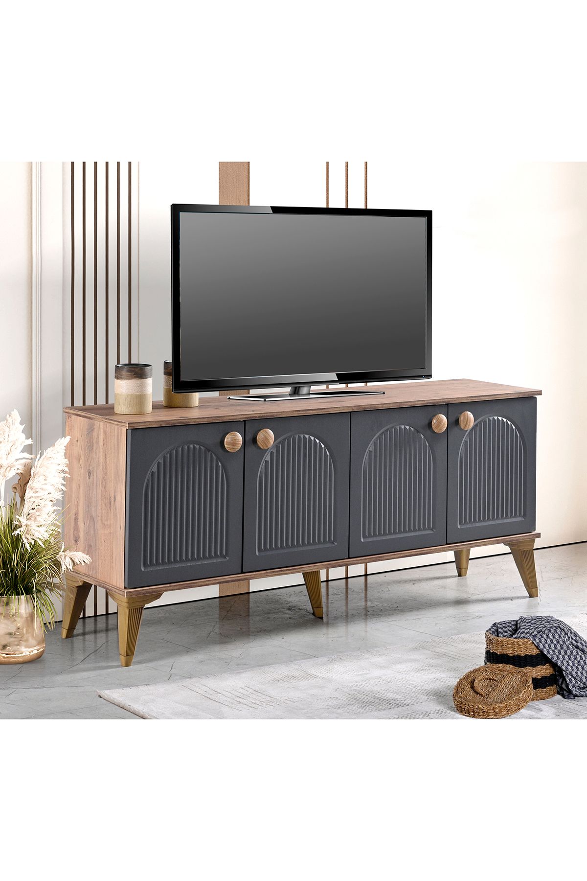 Ayaz BOHEM TV SEHPASI TV ÜNİTESİ 160 CM MDF KAPAK