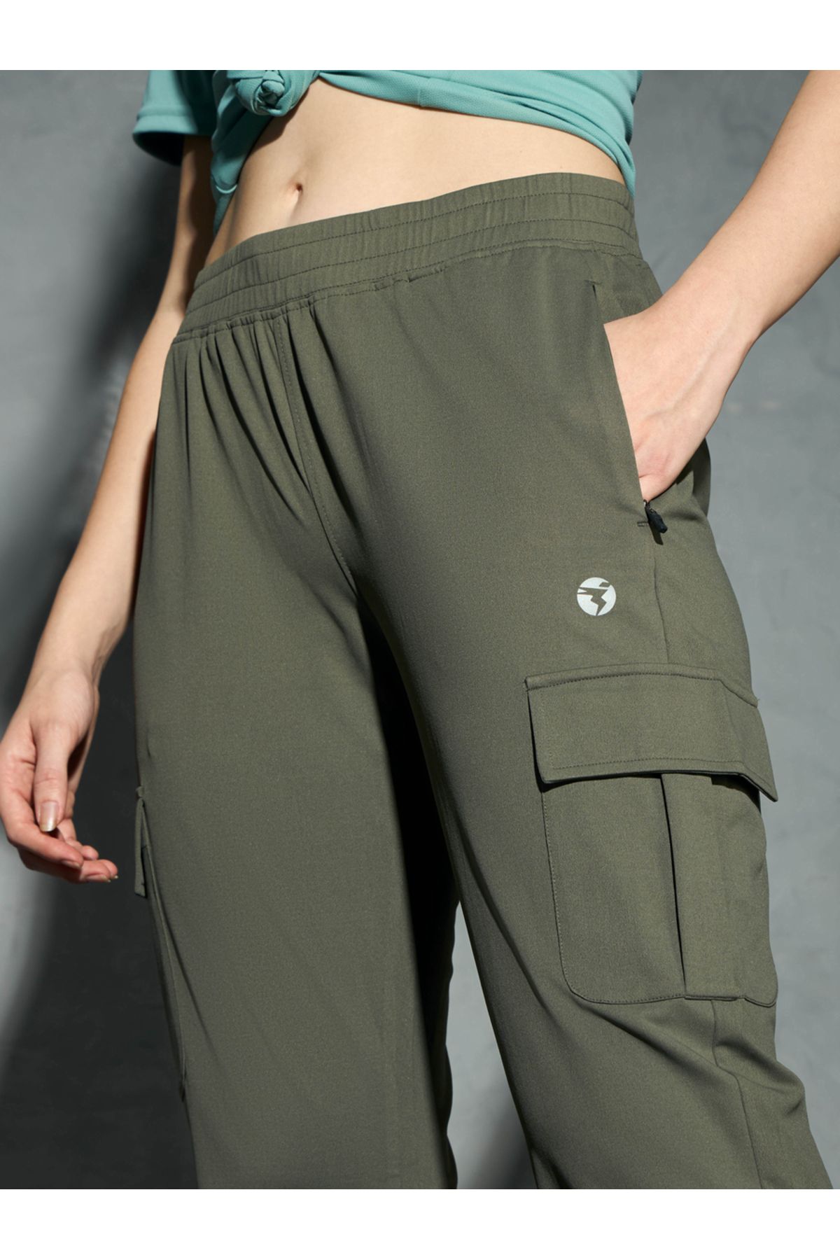 Technosport By Styli-Logo Print 4-Way Stretch Joggers 4