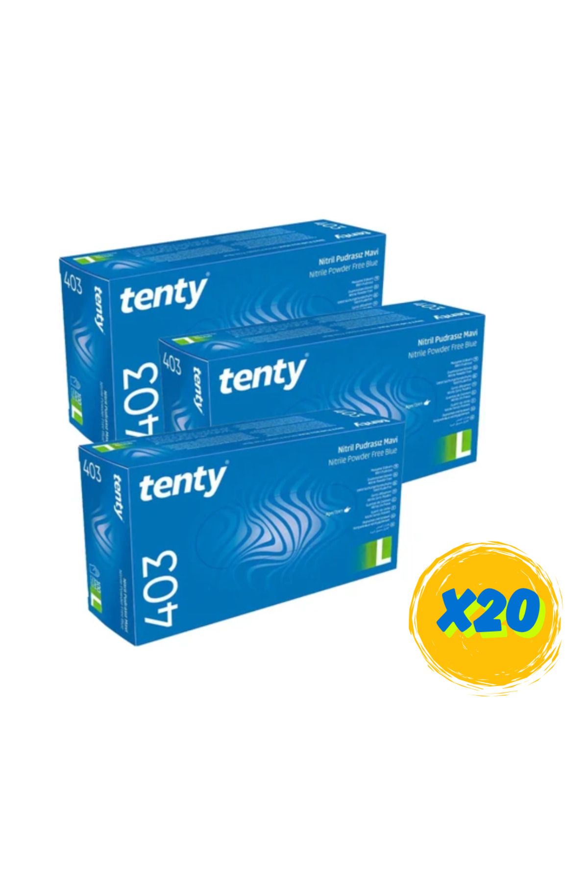 Tenty 403 Nitril Eldiven L 20 Paket (2000 Adet)