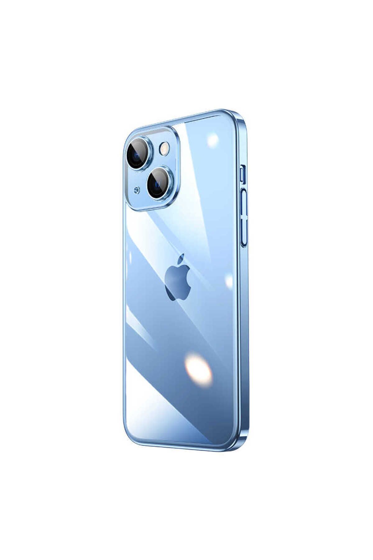 halkhouse İphone 14 Kılıf Sert PC Renkli Çerçeveli Şık Riksos Kapak
