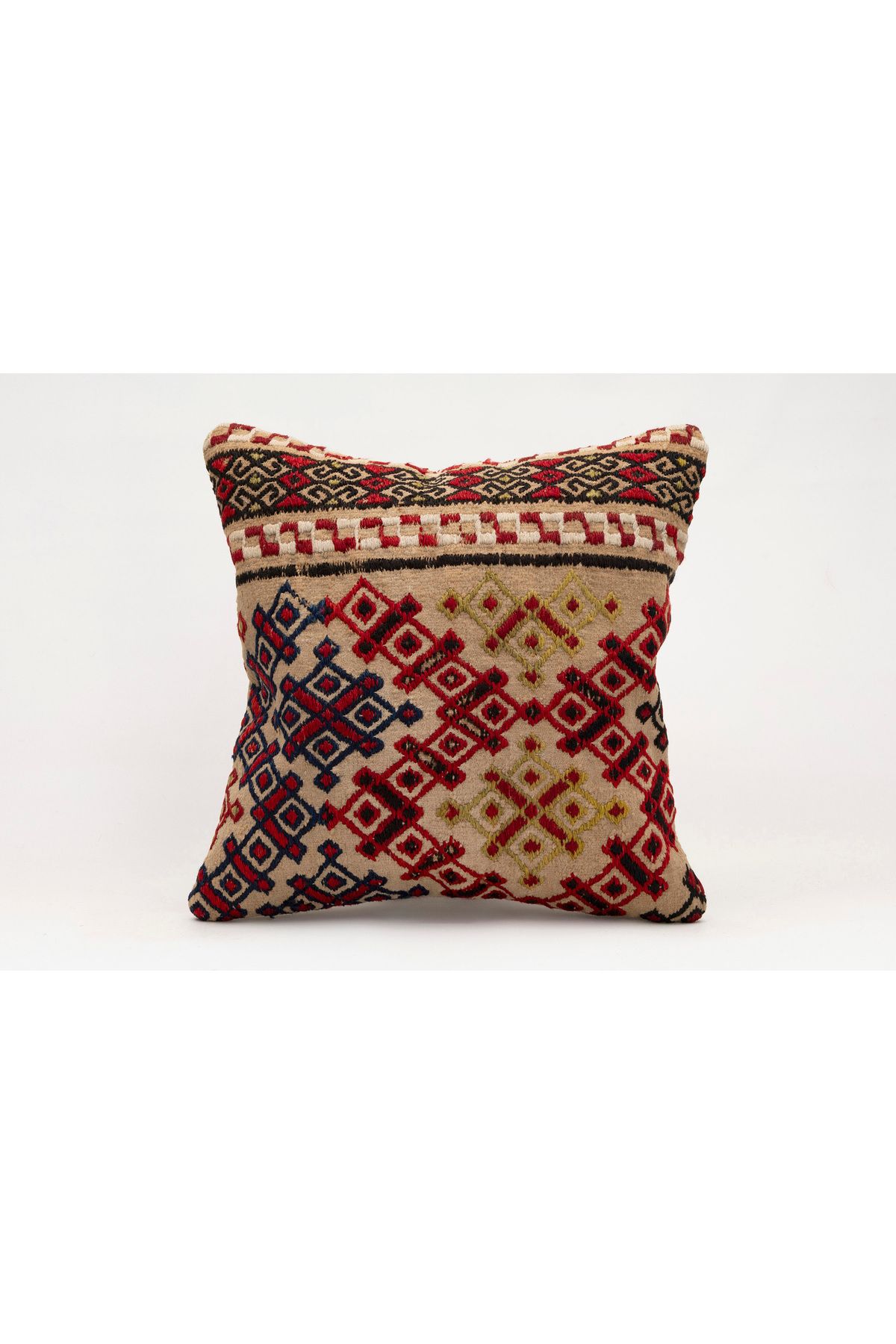 Kilim Whole Sale El Yapımı Kilim'den Yapılmış Vintage Kırlent Kılıfı, Yün, 40x40 Cm