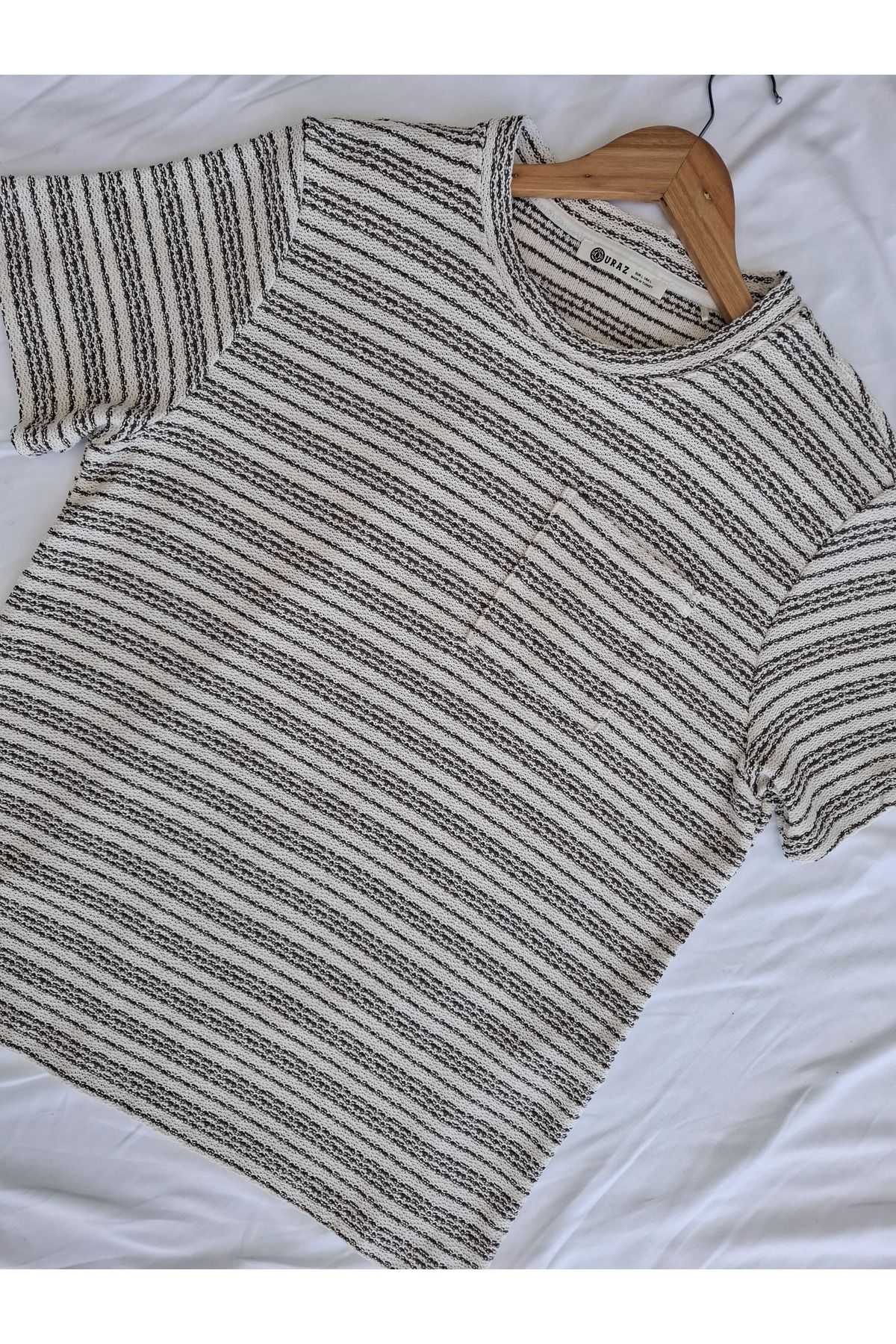 URAZ1984 Basic Çizgili Erkek T-shirt