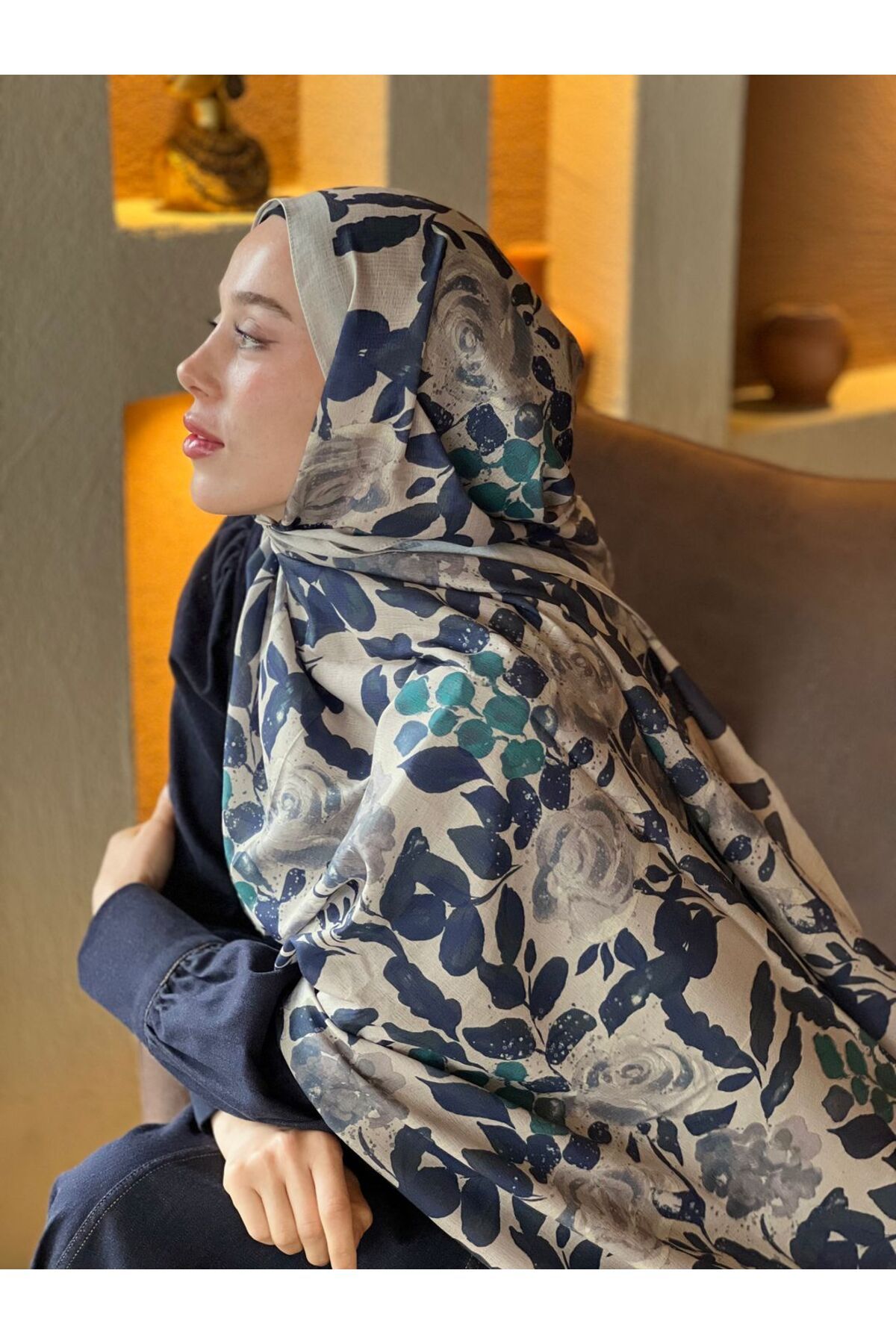 Modakaşmir Verd Desen Lina Şal