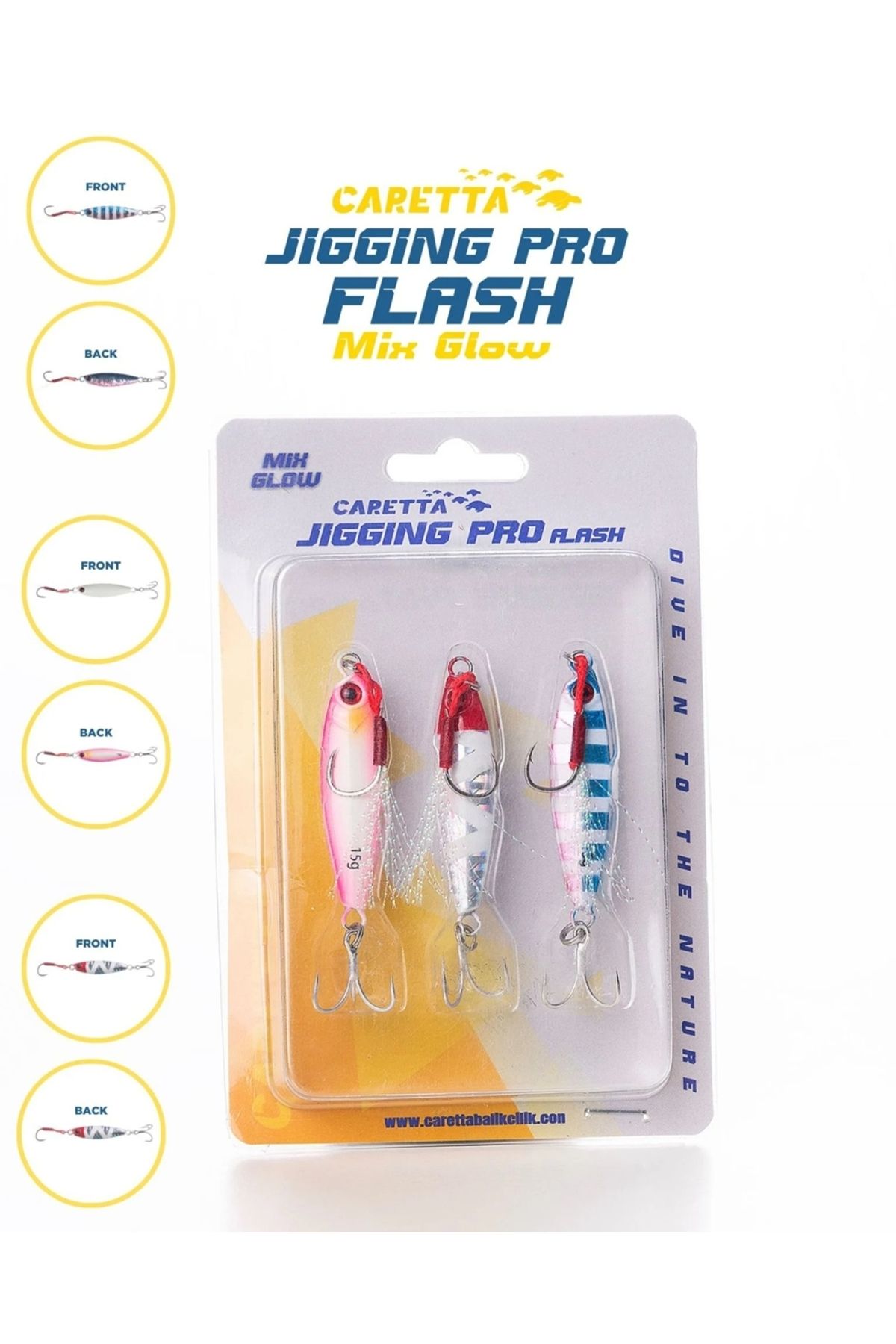 Caretta Jigging Pro Flash Jig Yem Mix Glow-12 Gr