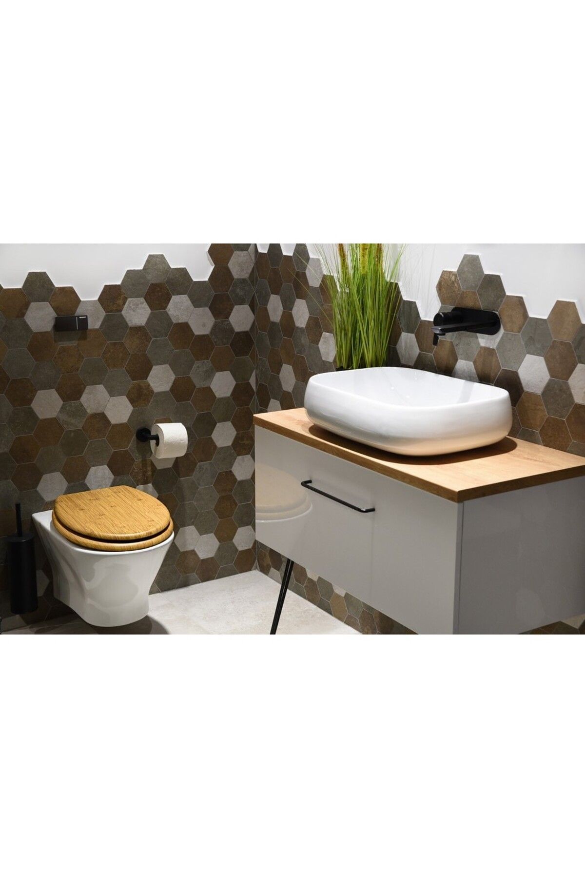 5 five simply smart-Capac WC 5 Five Simply Smart Abatan, bambus, 37 x 45,5 x 5,8 cm 2