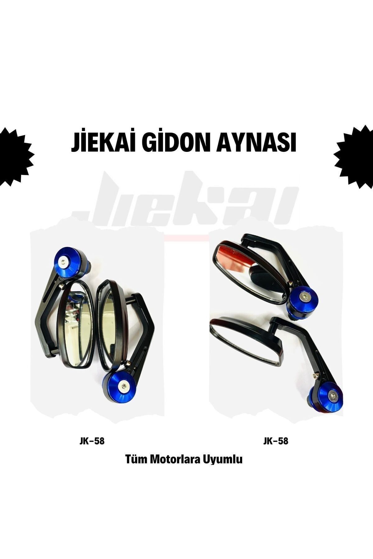 ADR Gidon Aynası Mavi Yan Ayna Tüm Motorlara Uyumlu