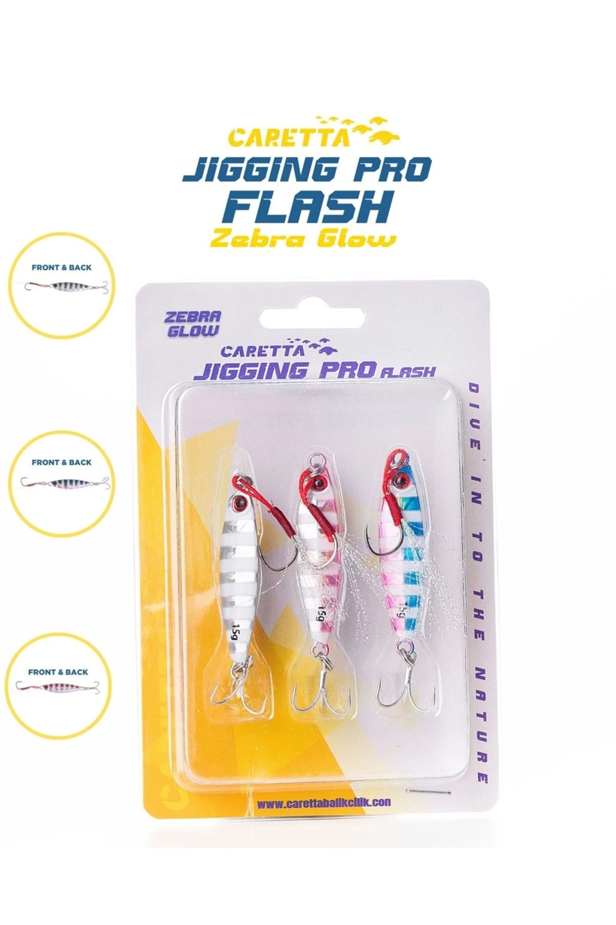 Caretta Jigging Pro Flash Jig Yem ZEBRA GLOW-12 Gr