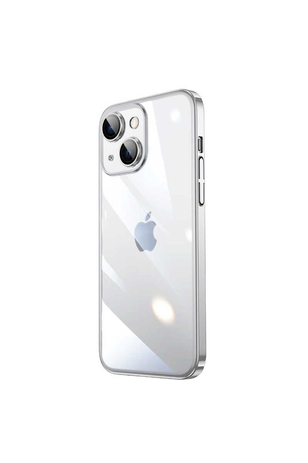 halkhouse İphone 14 Kılıf Sert PC Renkli Çerçeveli Şık Riksos Kapak